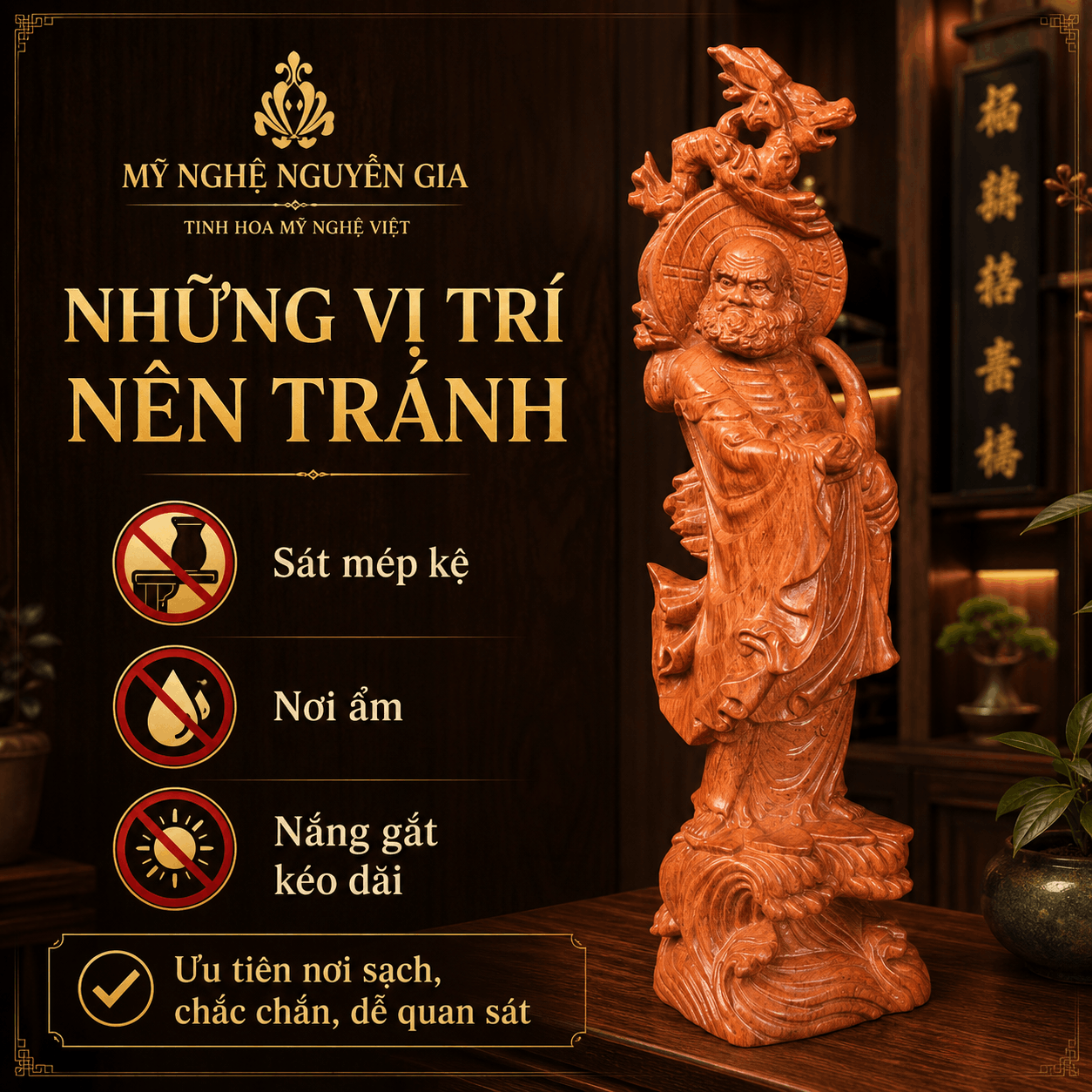 C&aacute;ch đặt tượng Đạt Ma trong nh&agrave;: n&ecirc;n đặt ở đ&acirc;u cho ph&ugrave; hợp?