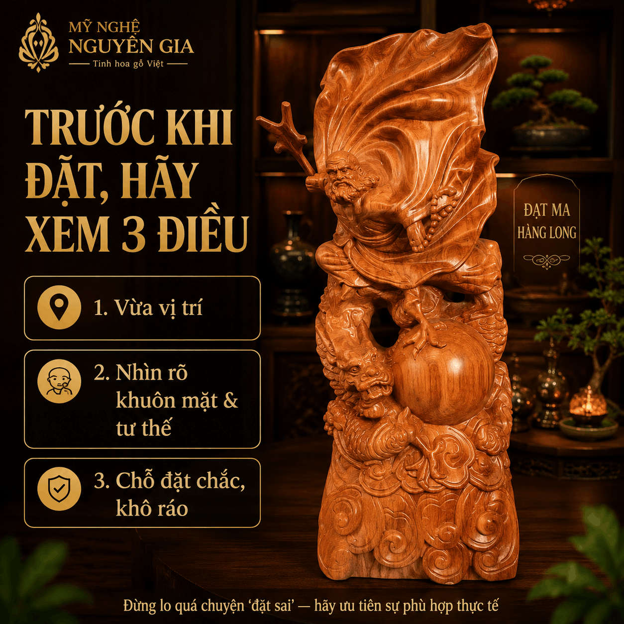 C&aacute;ch đặt tượng Đạt Ma trong nh&agrave;: n&ecirc;n đặt ở đ&acirc;u cho ph&ugrave; hợp?