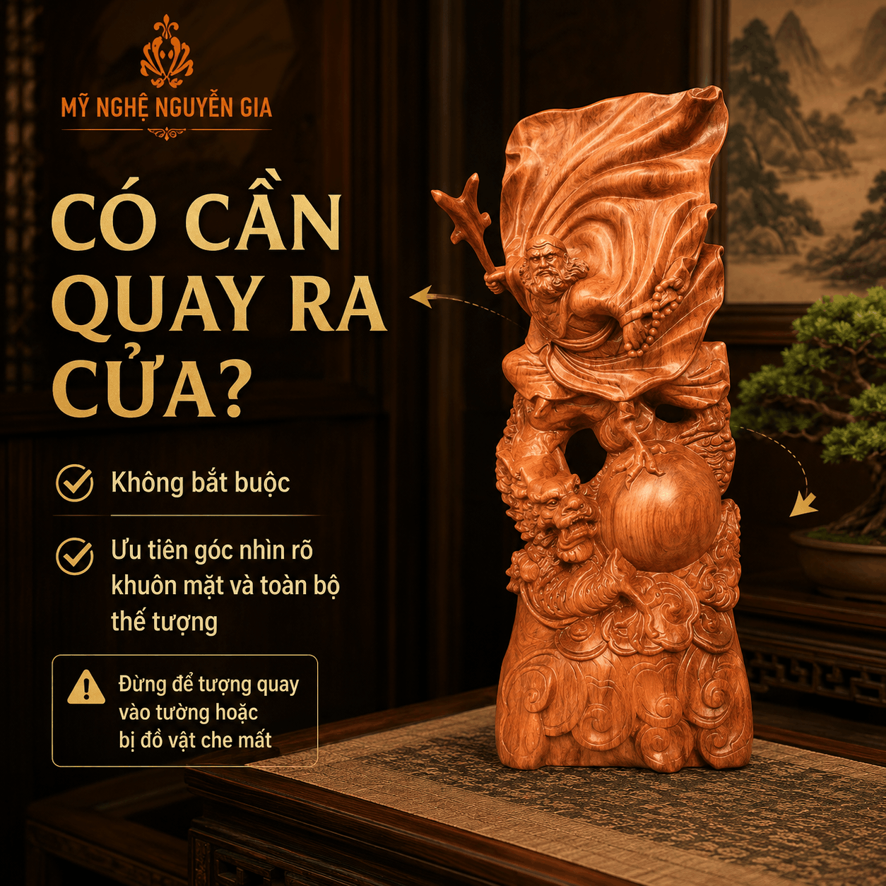 C&aacute;ch đặt tượng Đạt Ma trong nh&agrave;: n&ecirc;n đặt ở đ&acirc;u cho ph&ugrave; hợp?