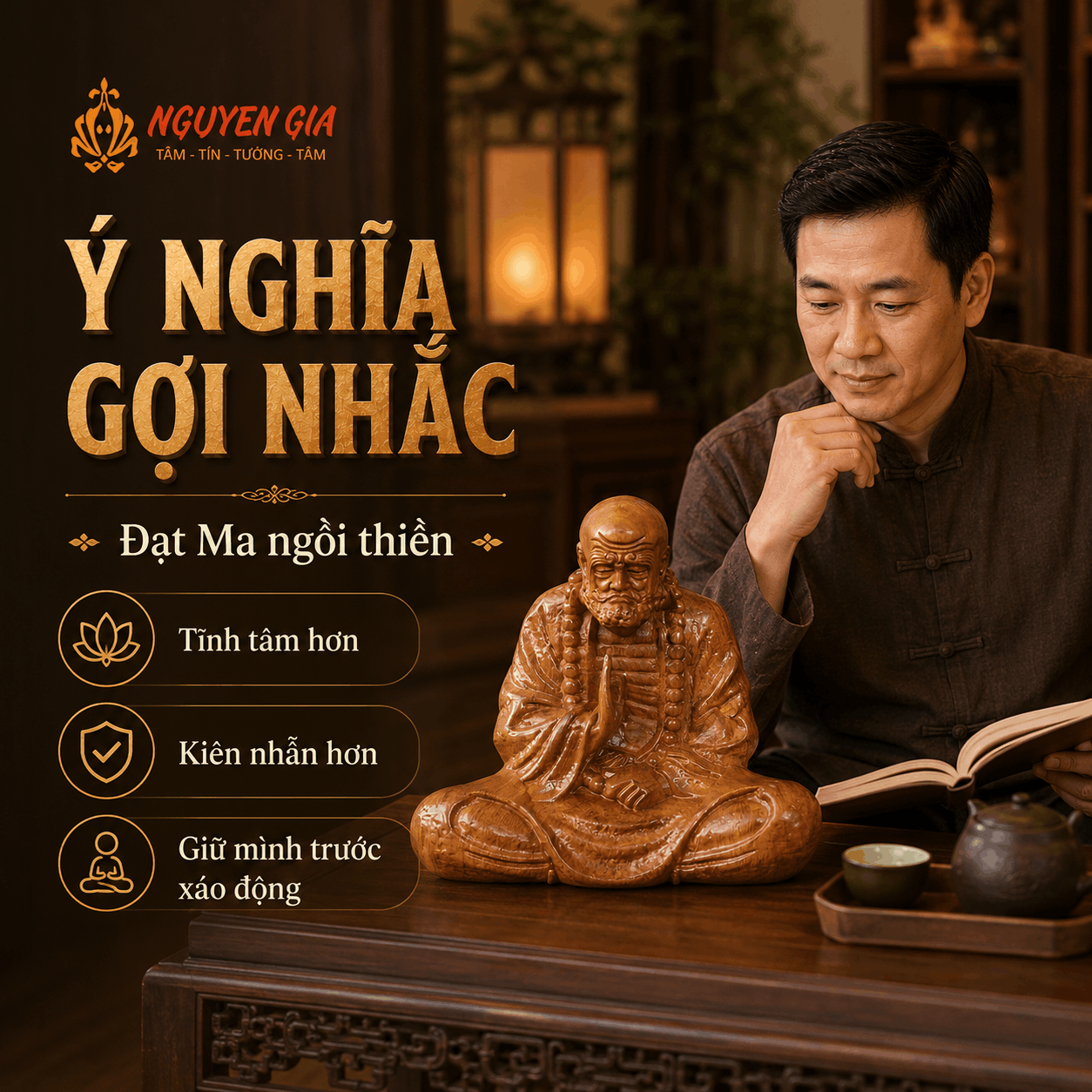 Đạt Ma Ngồi Thiền L&agrave; G&igrave;? &Yacute; Nghĩa H&igrave;nh Tượng Đạt Ma Diện B&iacute;ch