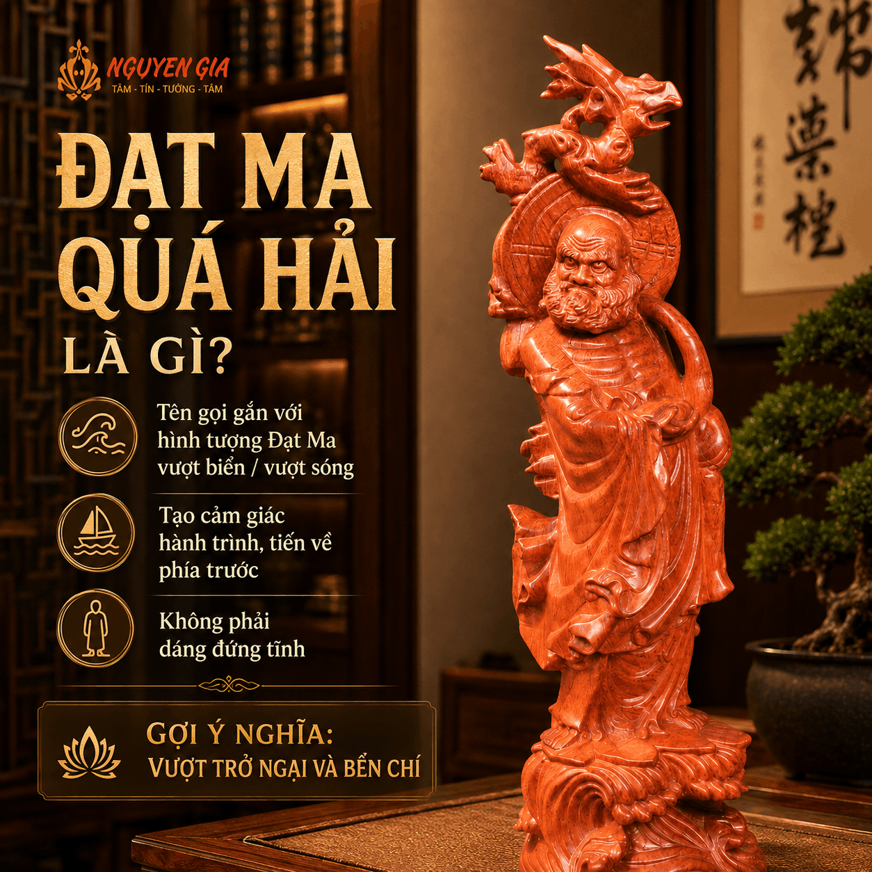 Đạt Ma Qu&aacute; Hải L&agrave; G&igrave;? &Yacute; Nghĩa H&igrave;nh Tượng Đạt Ma Vượt S&ocirc;ng