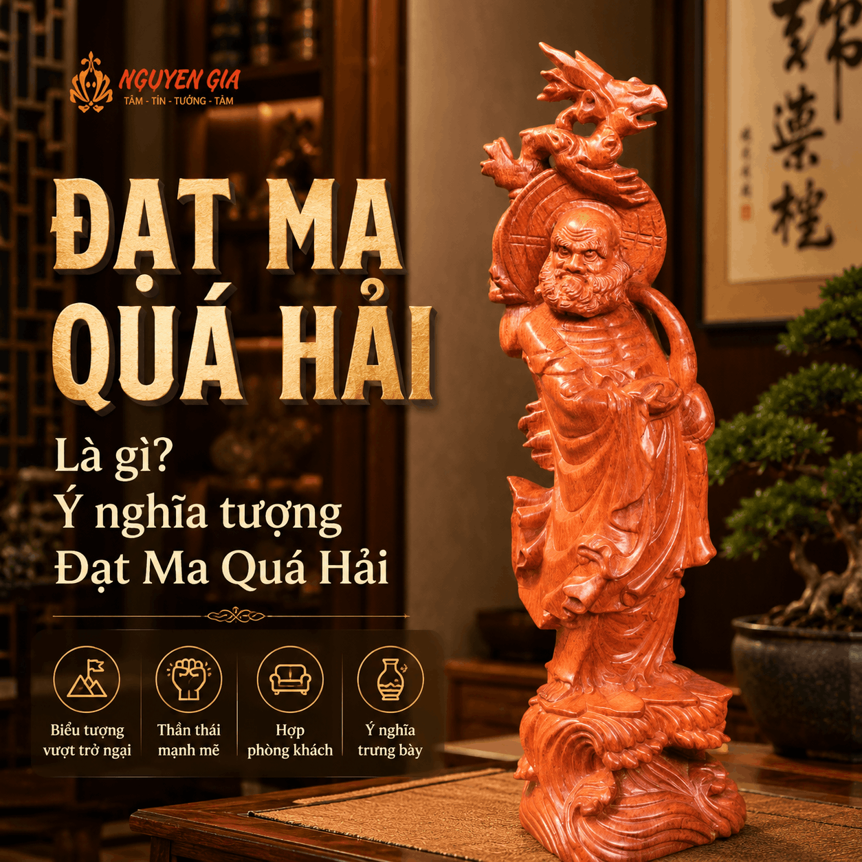 Đạt Ma Qu&aacute; Hải L&agrave; G&igrave;? &Yacute; Nghĩa H&igrave;nh Tượng Đạt Ma Vượt S&ocirc;ng