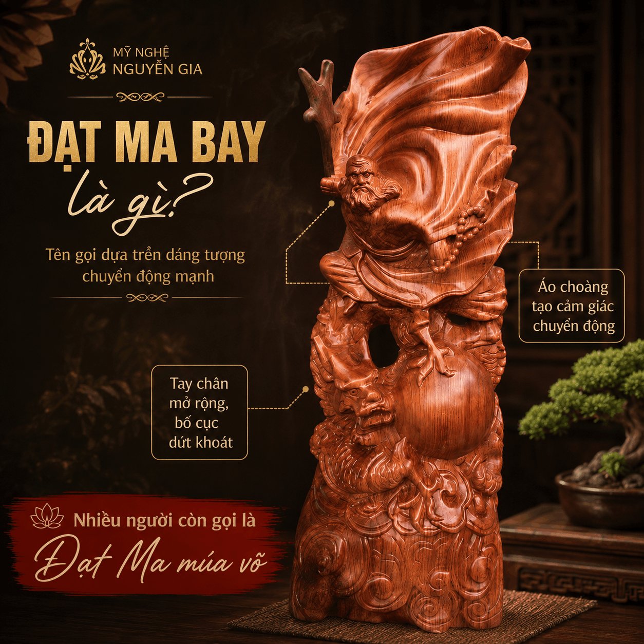 Tượng Đạt Ma Bay là gì?