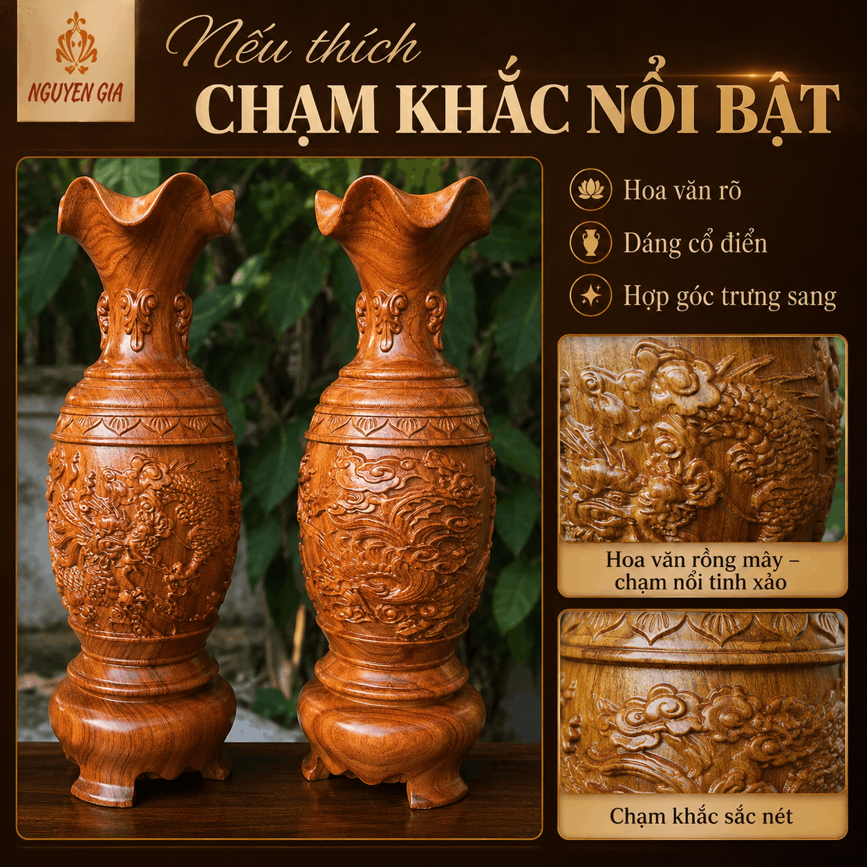 Lục B&igrave;nh Gỗ &ndash; C&aacute;c Mẫu Lộc B&igrave;nh Gỗ Đẹp