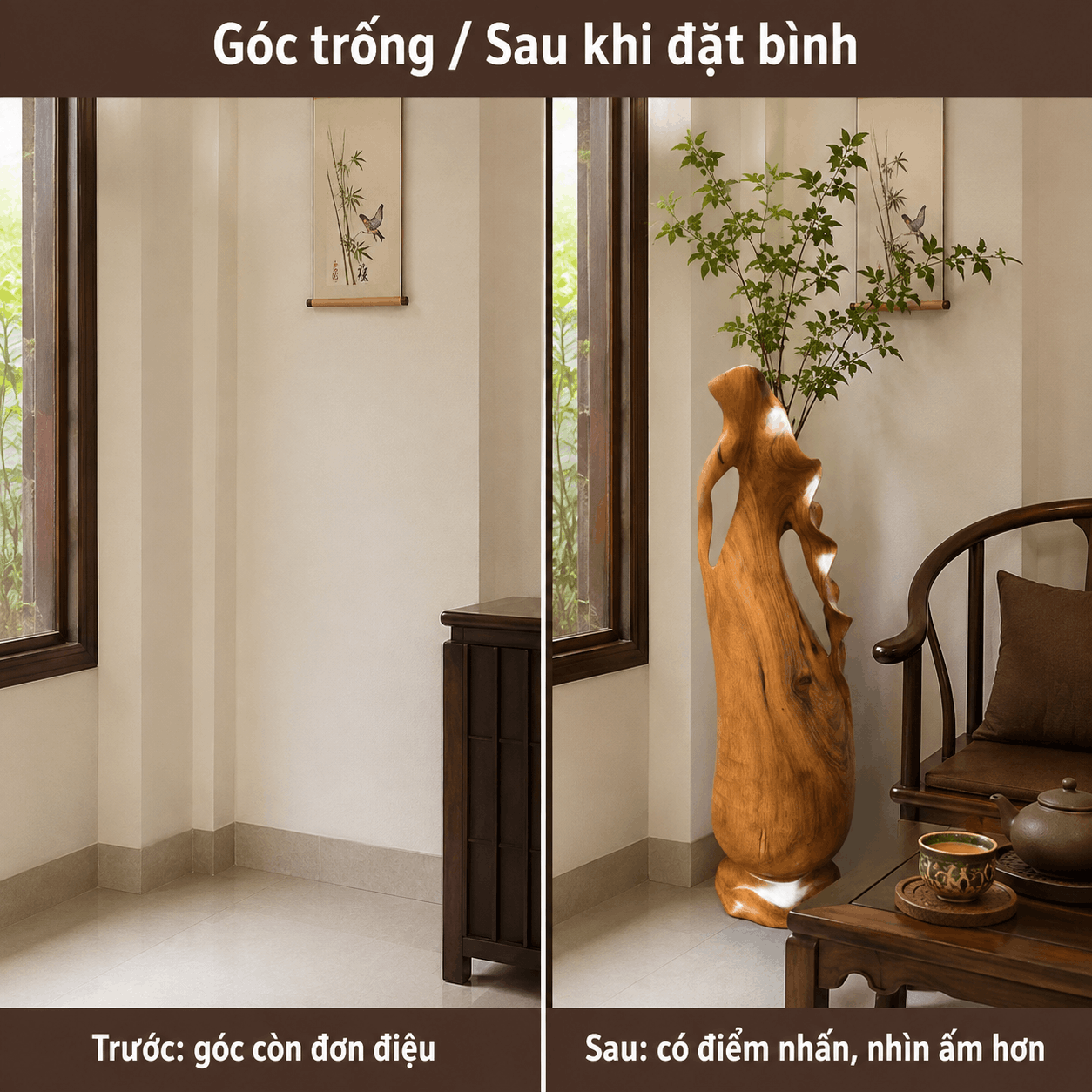 Lục B&igrave;nh Gỗ N&ecirc;n Đặt Ở Đ&acirc;u? C&aacute;ch Chọn Vị Tr&iacute; Trong Nh&agrave;