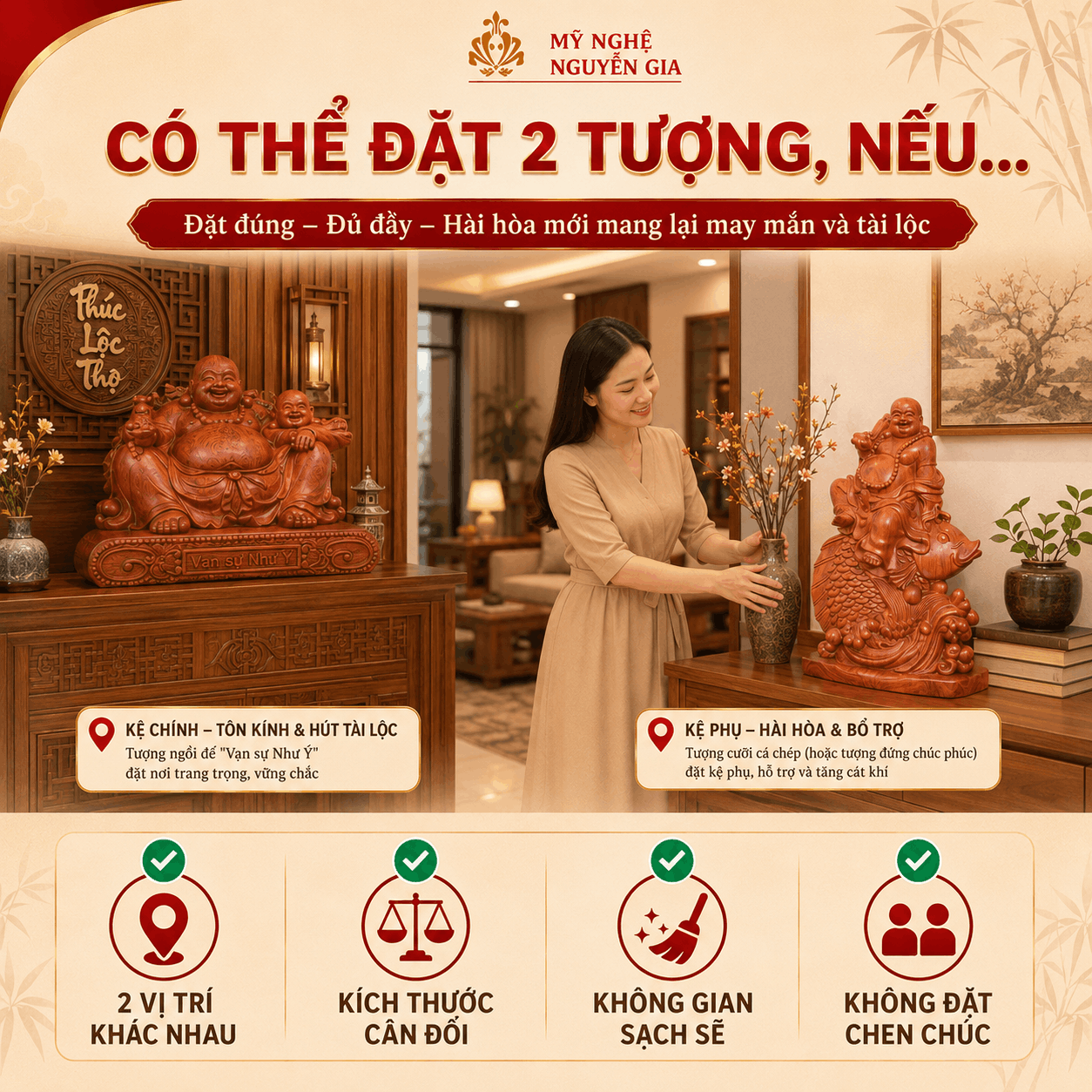 C&oacute; N&ecirc;n Đặt 2 Tượng Phật Di Lặc Trong Nh&agrave;?