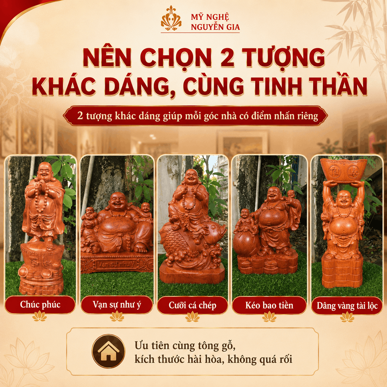 C&oacute; N&ecirc;n Đặt 2 Tượng Phật Di Lặc Trong Nh&agrave;?