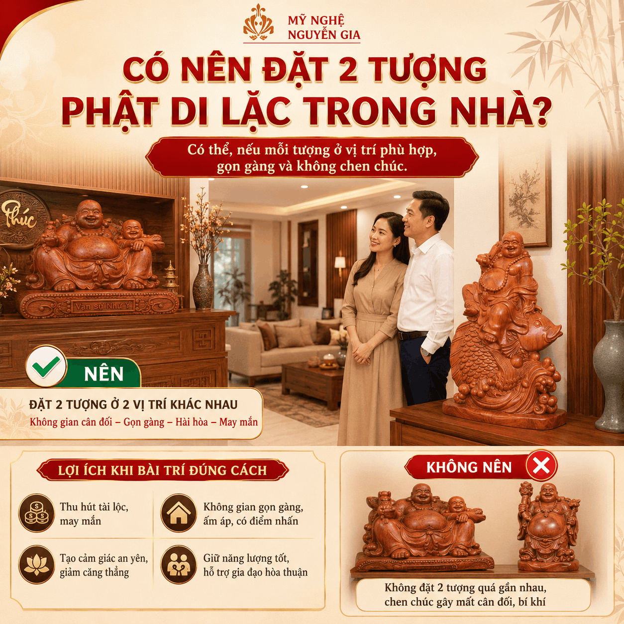 C&oacute; N&ecirc;n Đặt 2 Tượng Phật Di Lặc Trong Nh&agrave;?