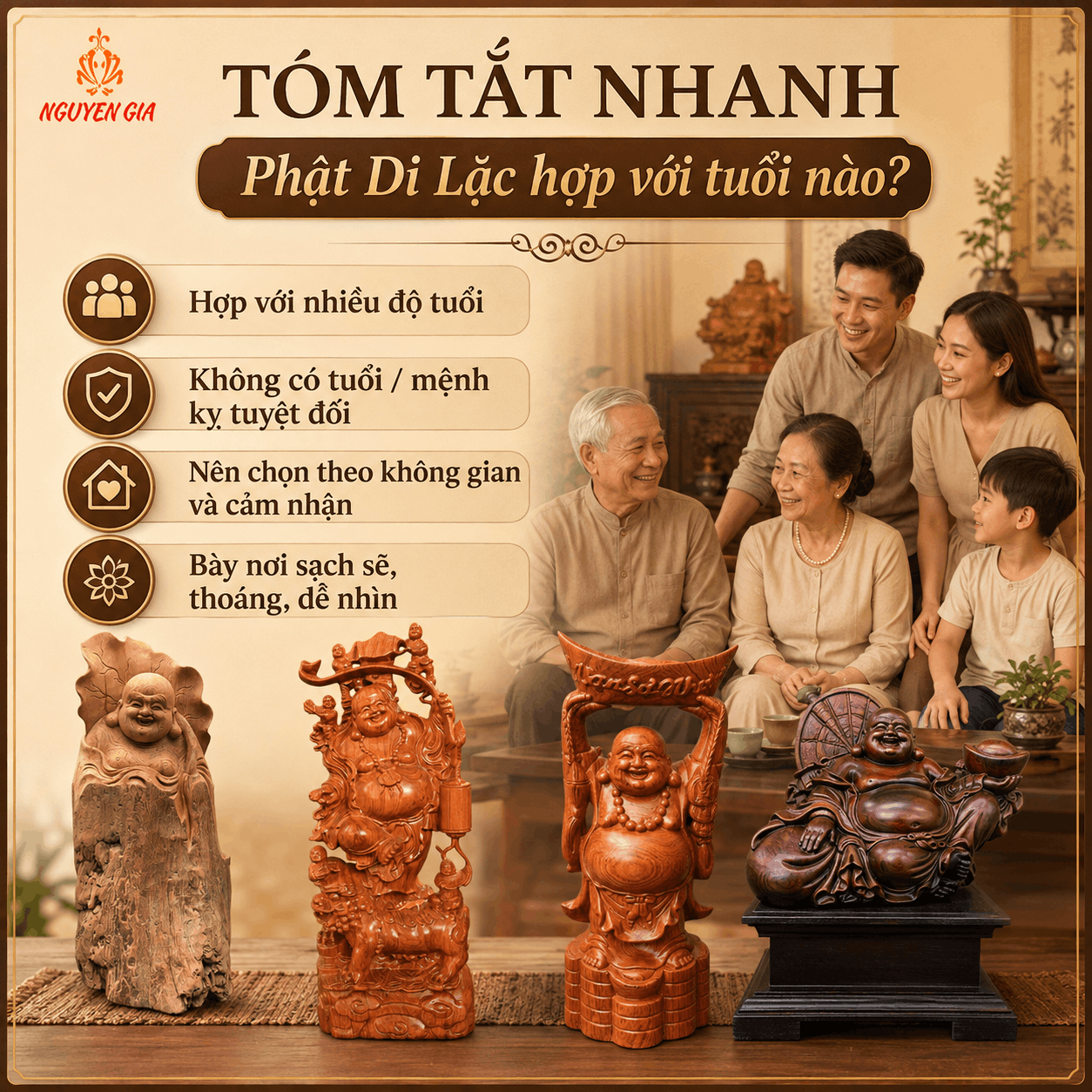 Phật Di Lặc hợp với tuổi n&agrave;o? C&oacute; cần chọn tượng theo tuổi, mệnh?