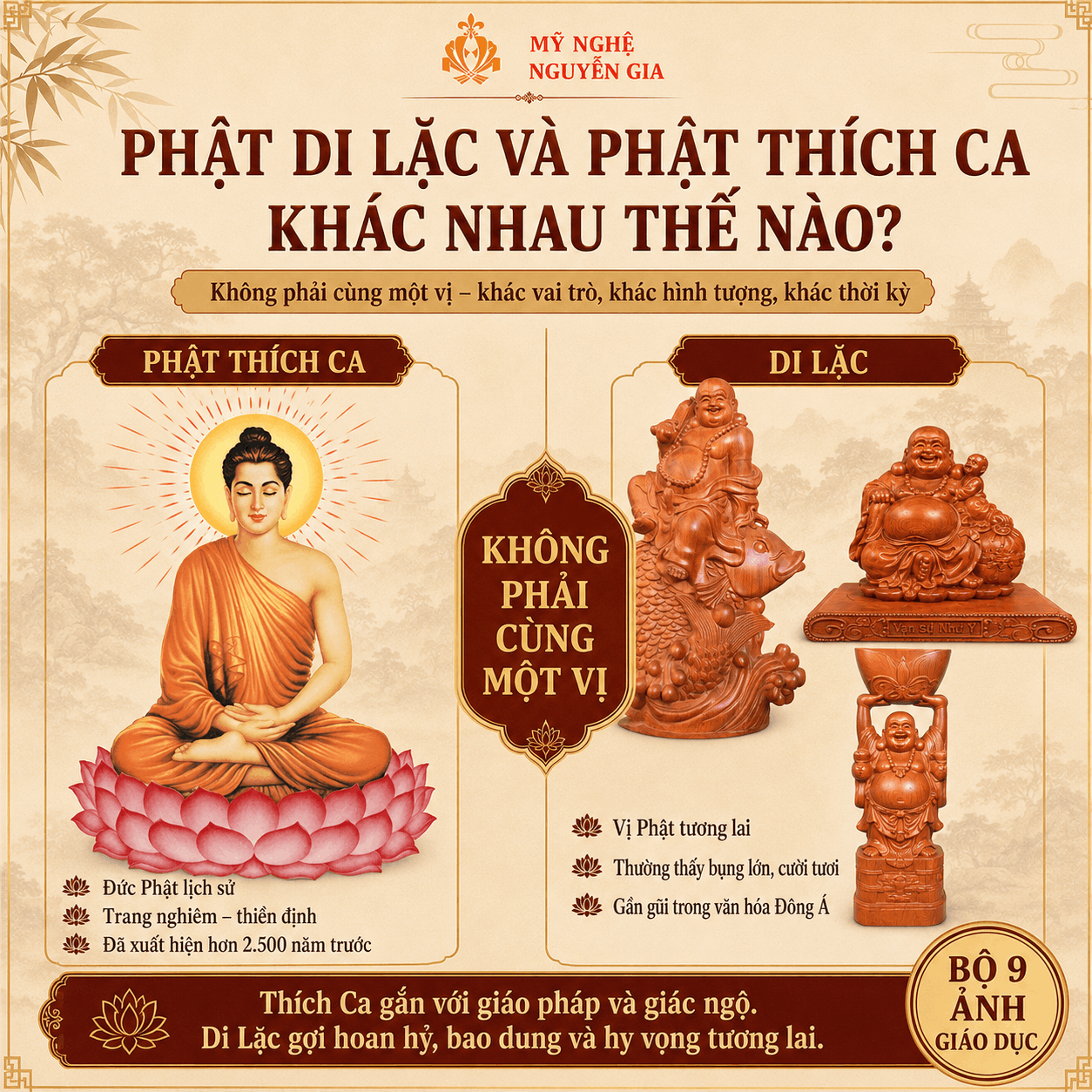 Phật Di Lặc và Phật Thích Ca Khác Nhau Thế Nào?