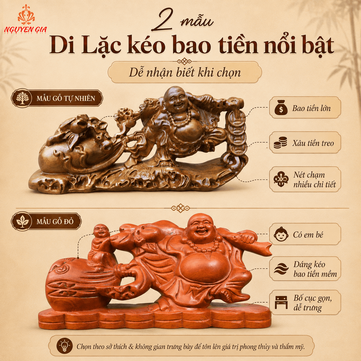 Tượng Di Lặc k&eacute;o bao tiền: c&aacute;ch nhận biết, &yacute; nghĩa v&agrave; c&aacute;ch chọn