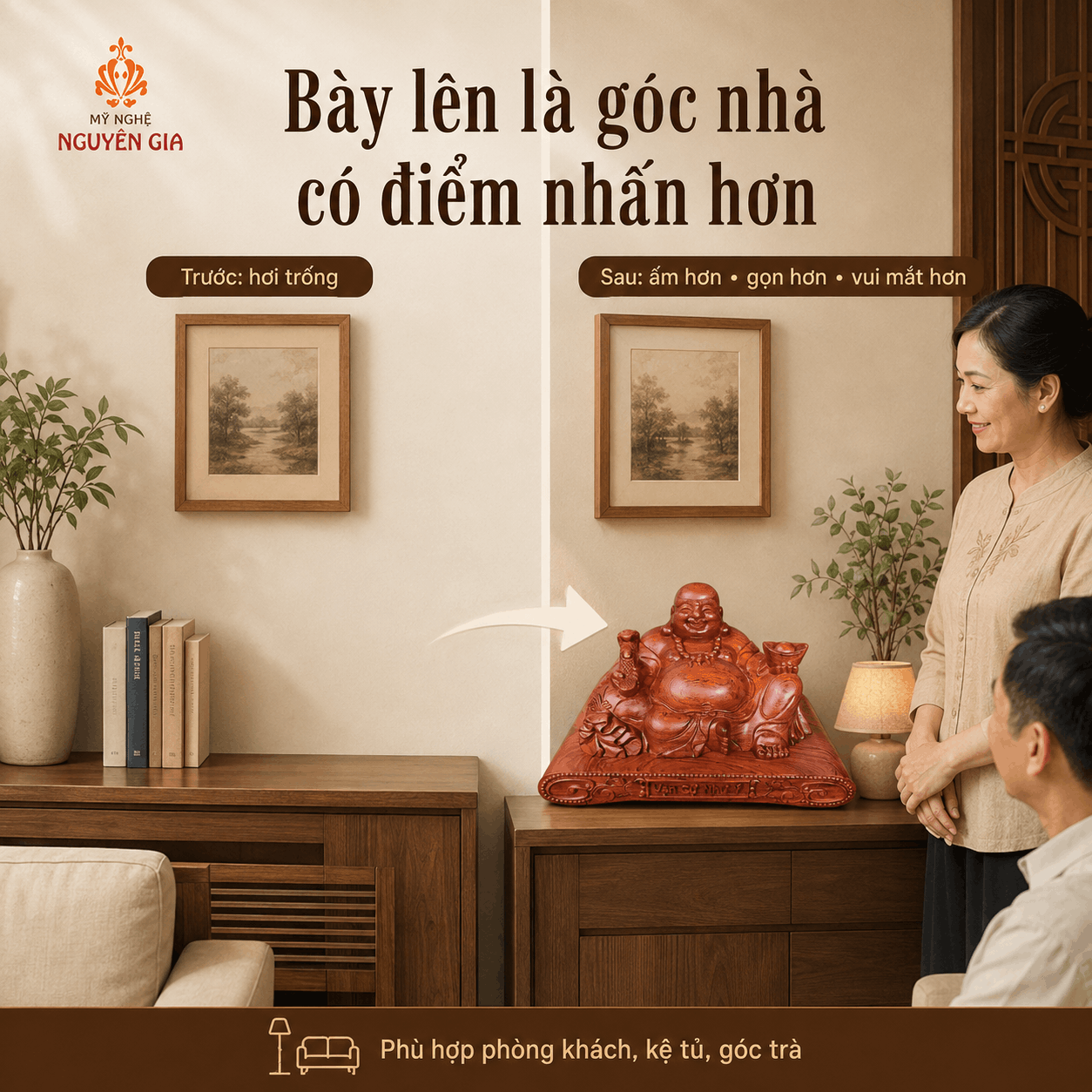 Tượng Phật Di Lặc bằng gỗ