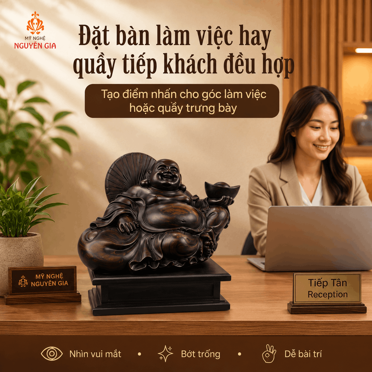 Tượng Phật Di Lặc bằng gỗ
