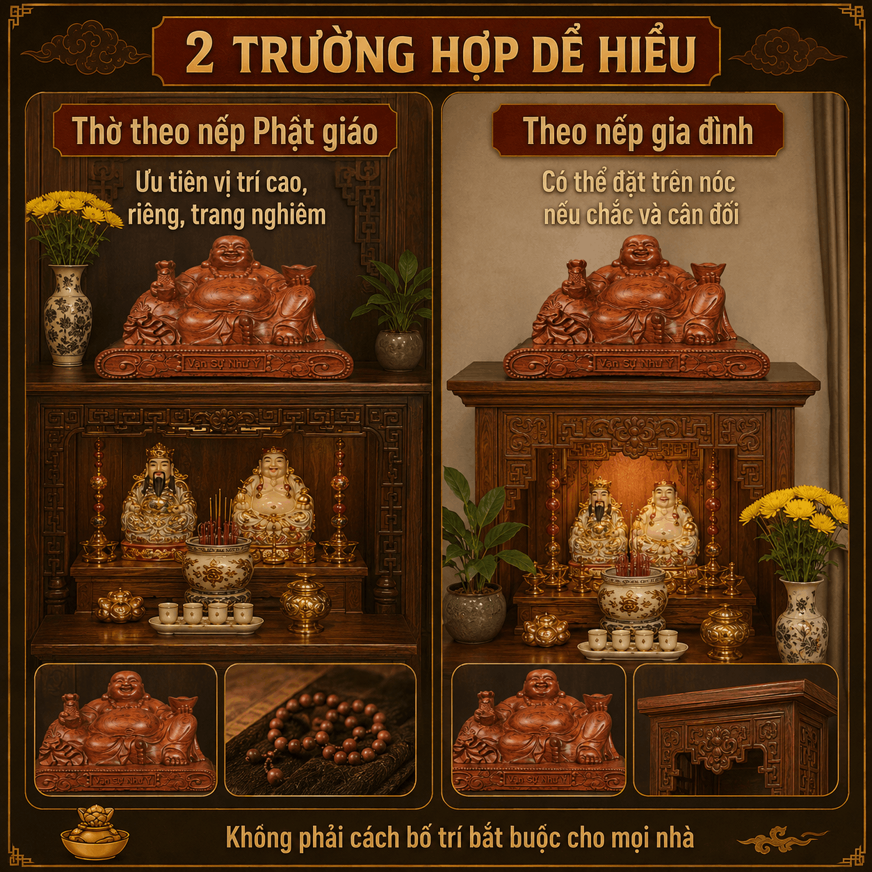 Cách Đặt Tượng Phật Di Lặc Trên Bàn Thờ Thần Tài – Ông Địa