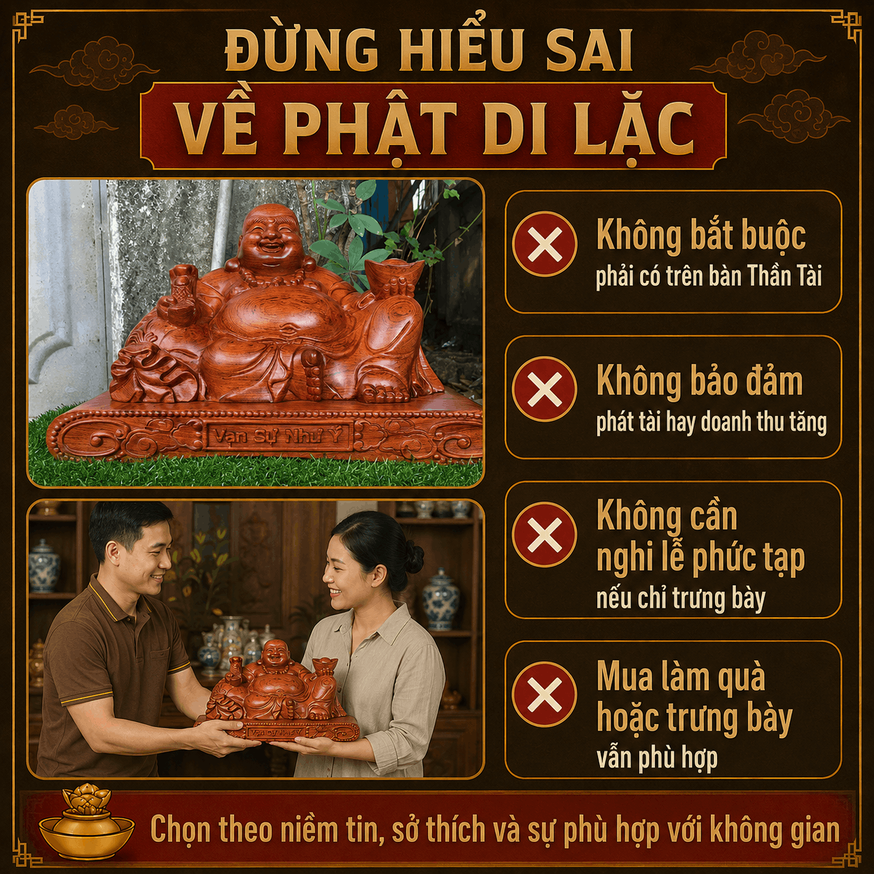 Cách Đặt Tượng Phật Di Lặc Trên Bàn Thờ Thần Tài – Ông Địa
