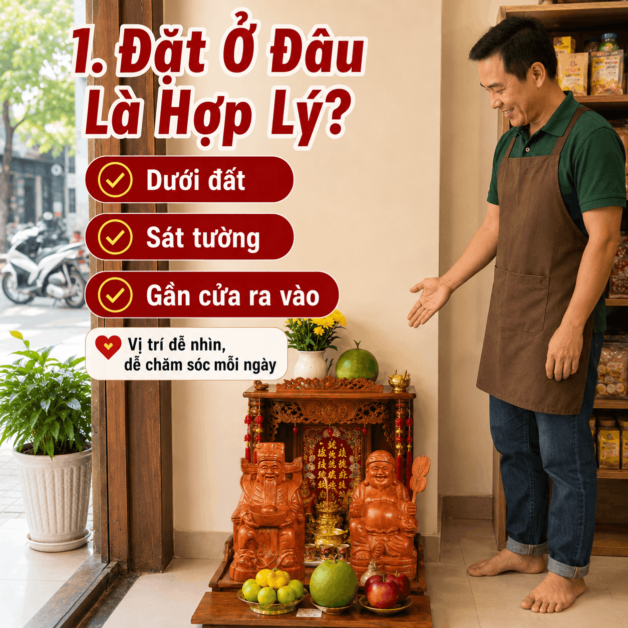 C&aacute;ch Đặt &Ocirc;ng Địa Thần T&agrave;i Đ&uacute;ng Vị Tr&iacute;