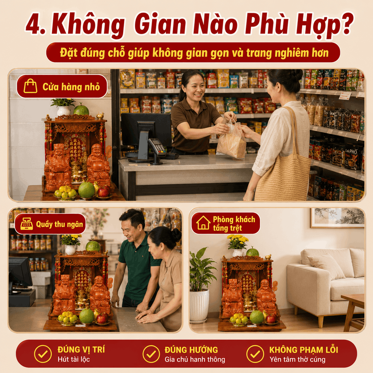 C&aacute;ch Đặt &Ocirc;ng Địa Thần T&agrave;i Đ&uacute;ng Vị Tr&iacute;