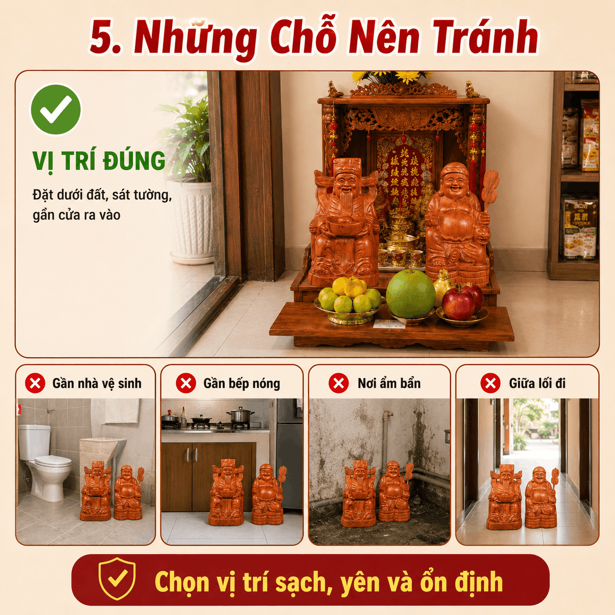 C&aacute;ch Đặt &Ocirc;ng Địa Thần T&agrave;i Đ&uacute;ng Vị Tr&iacute;