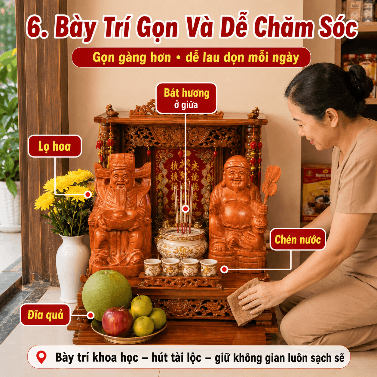 C&aacute;ch Đặt &Ocirc;ng Địa Thần T&agrave;i Đ&uacute;ng Vị Tr&iacute;