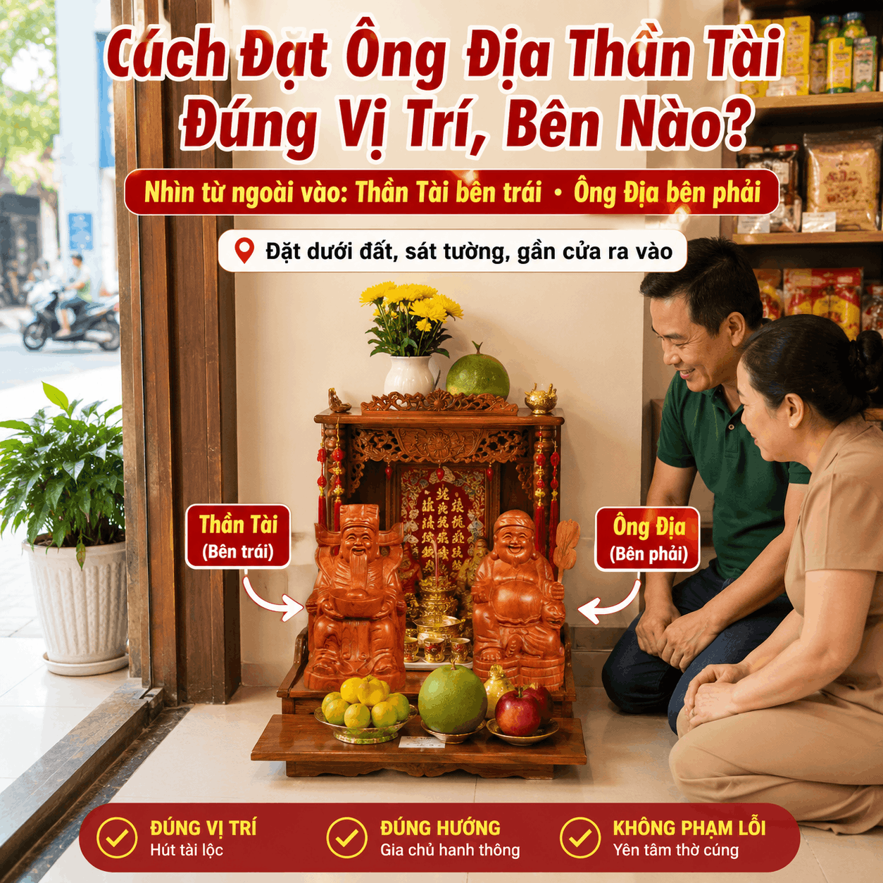 C&aacute;ch Đặt &Ocirc;ng Địa Thần T&agrave;i Đ&uacute;ng Vị Tr&iacute;