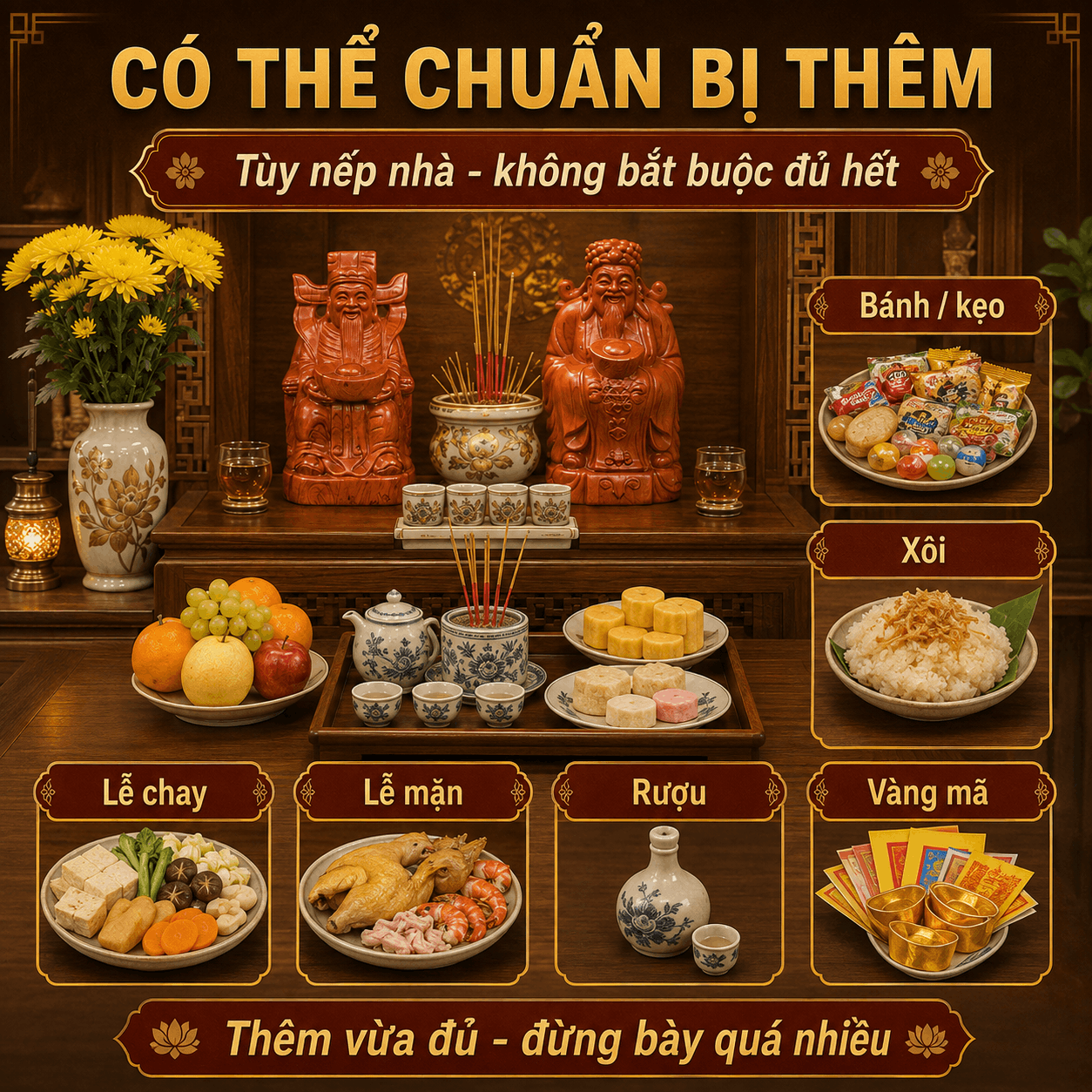 Lễ Vật Cúng Thần Tài Mùng 10 Hàng Tháng Gồm Những Gì?