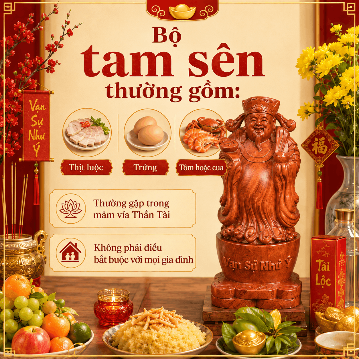 Ngày vía thần tài cúng gì để mang lại may mắn và tài lộc?