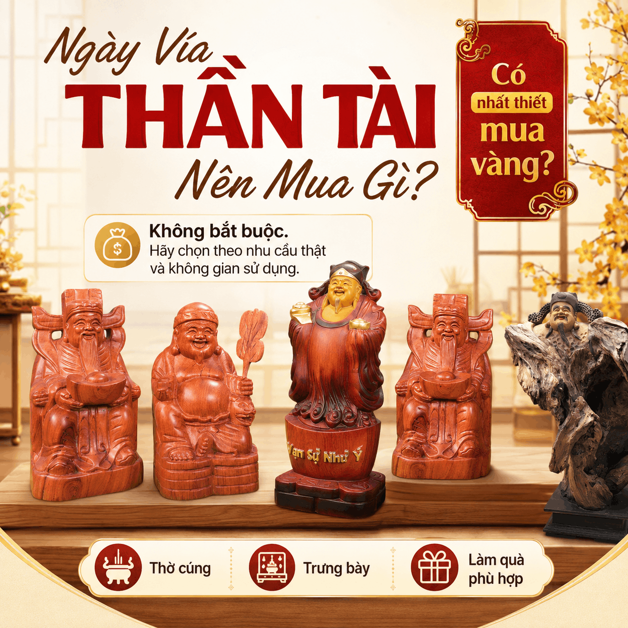 Ng&agrave;y V&iacute;a Thần T&agrave;i N&ecirc;n Mua G&igrave;? C&oacute; Cần Mua V&agrave;ng Kh&ocirc;ng?