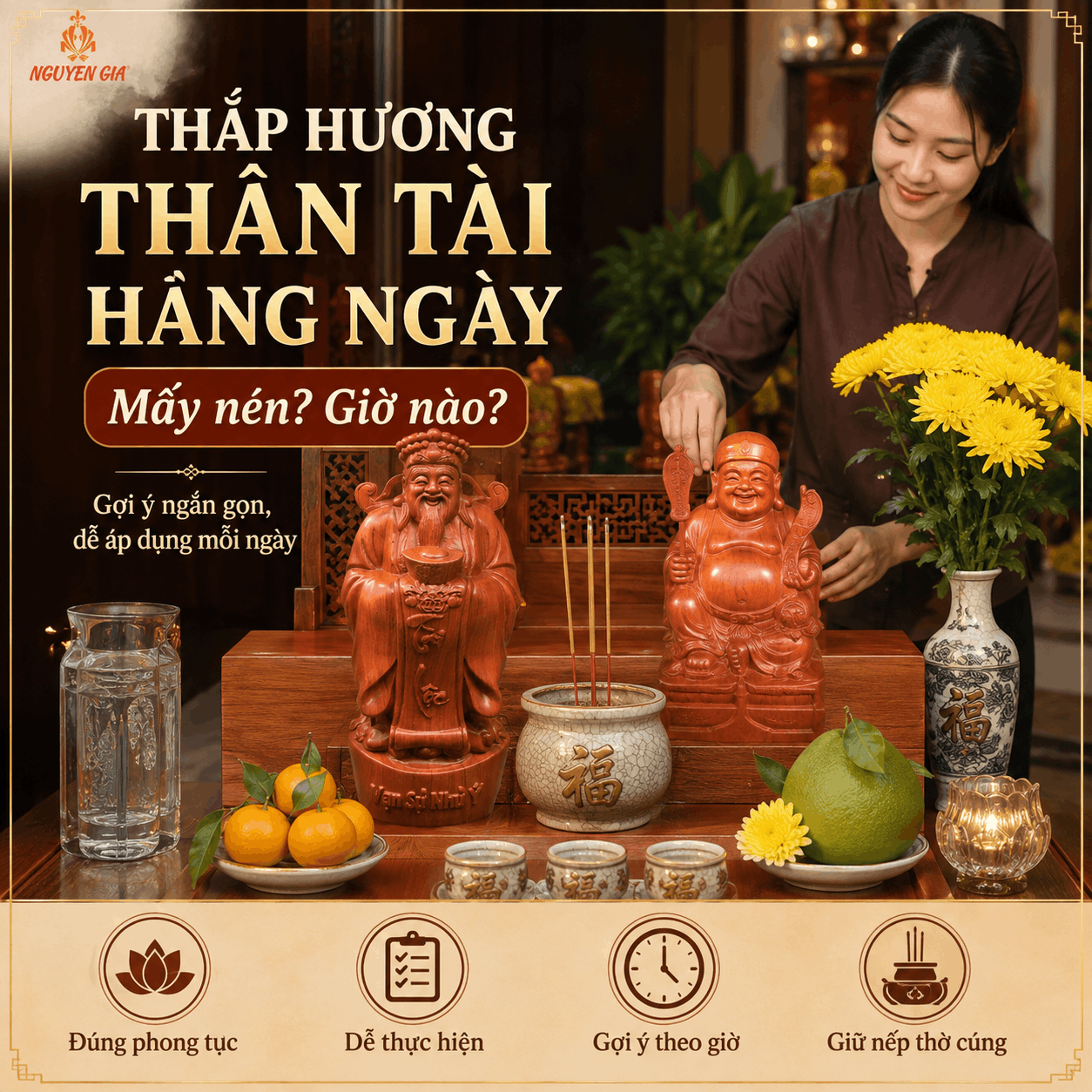 C&aacute;ch Thắp Hương Thần T&agrave;i H&agrave;ng Ng&agrave;y: Mấy N&eacute;n L&agrave; Ph&ugrave; Hợp?