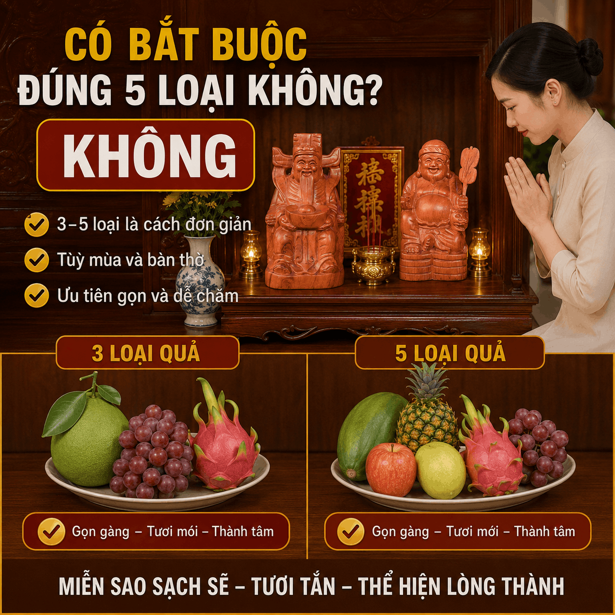 Tr&aacute;i C&acirc;y C&uacute;ng Thần T&agrave;i &Ocirc;ng Địa: N&ecirc;n C&uacute;ng Quả G&igrave;?