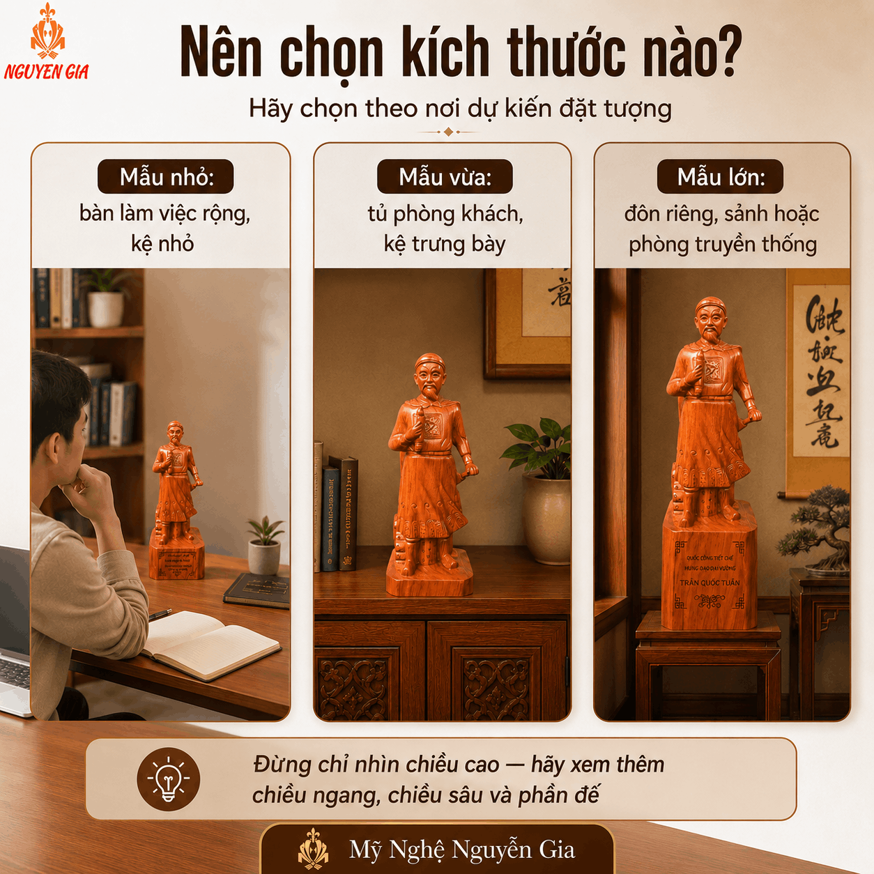 Tượng Trần Hưng Đạo bằng gỗ
