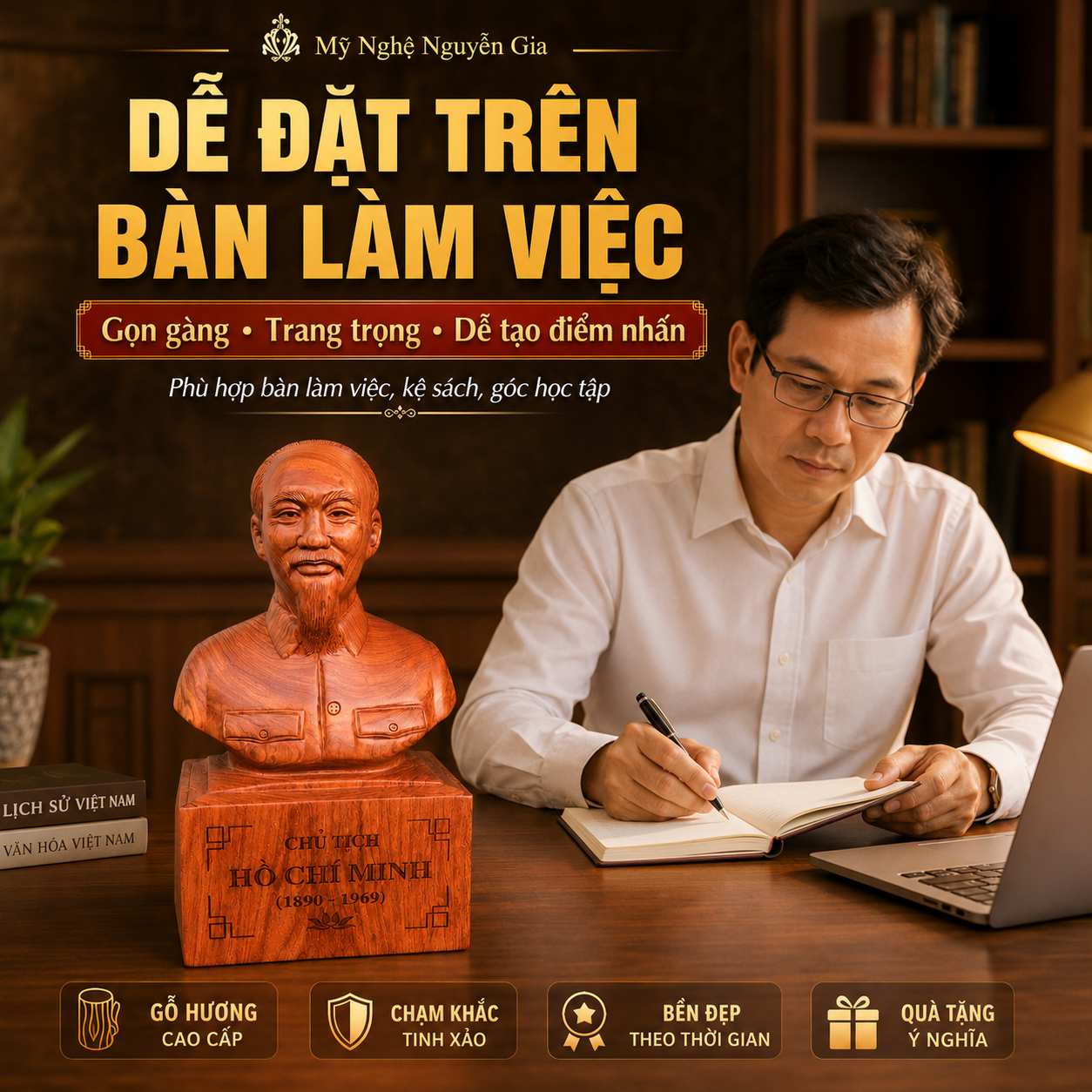 Tượng B&aacute;c Hồ