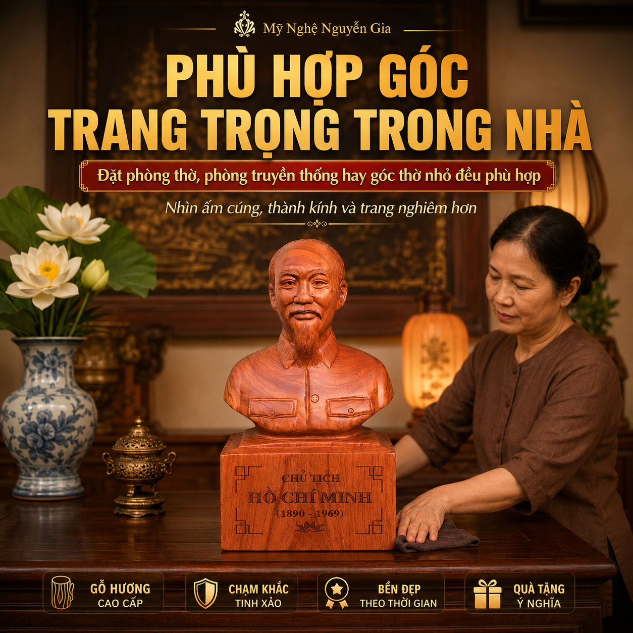 Tượng B&aacute;c Hồ