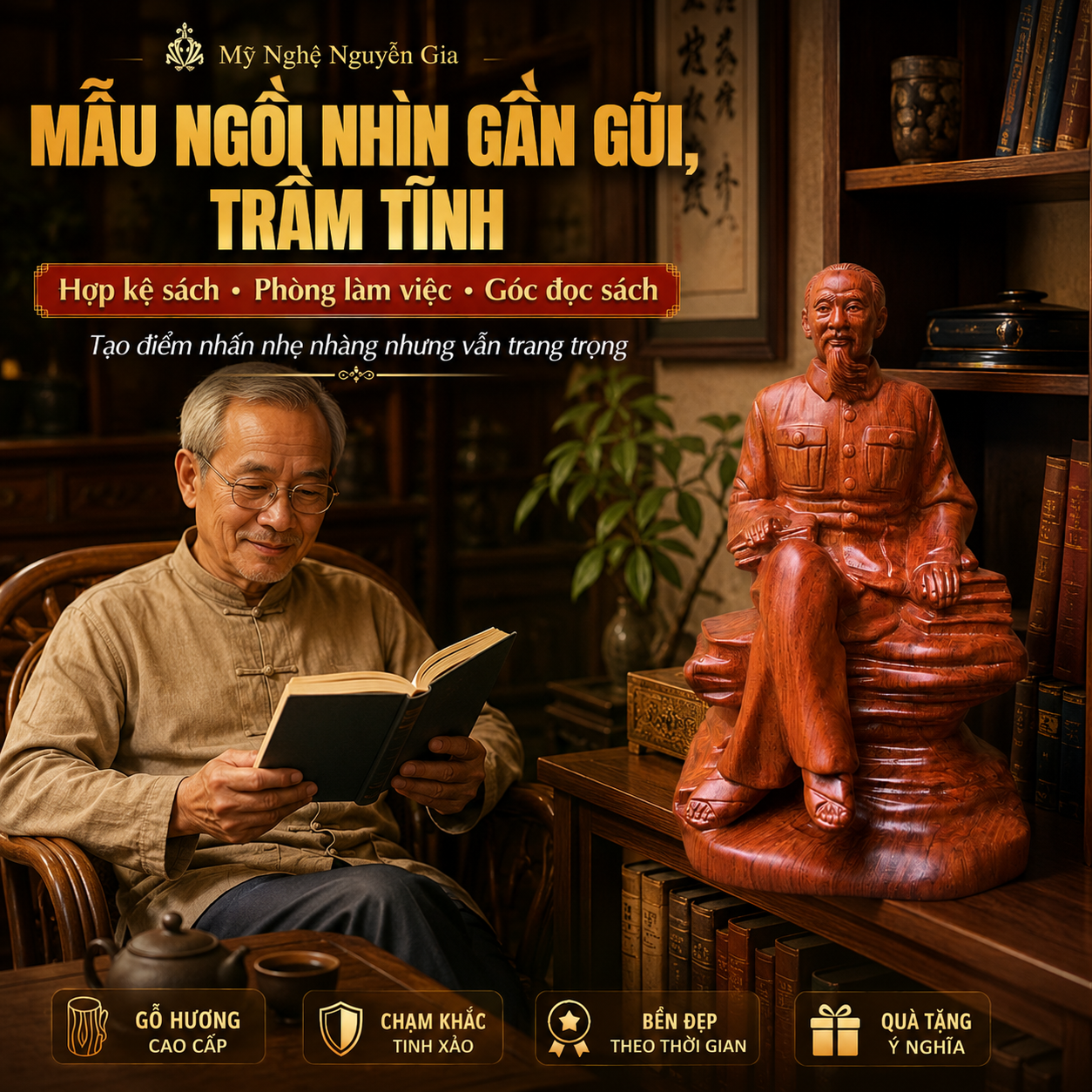 Tượng B&aacute;c Hồ