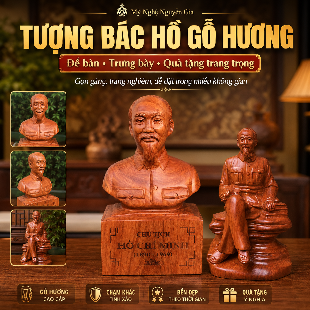 Tượng B&aacute;c Hồ