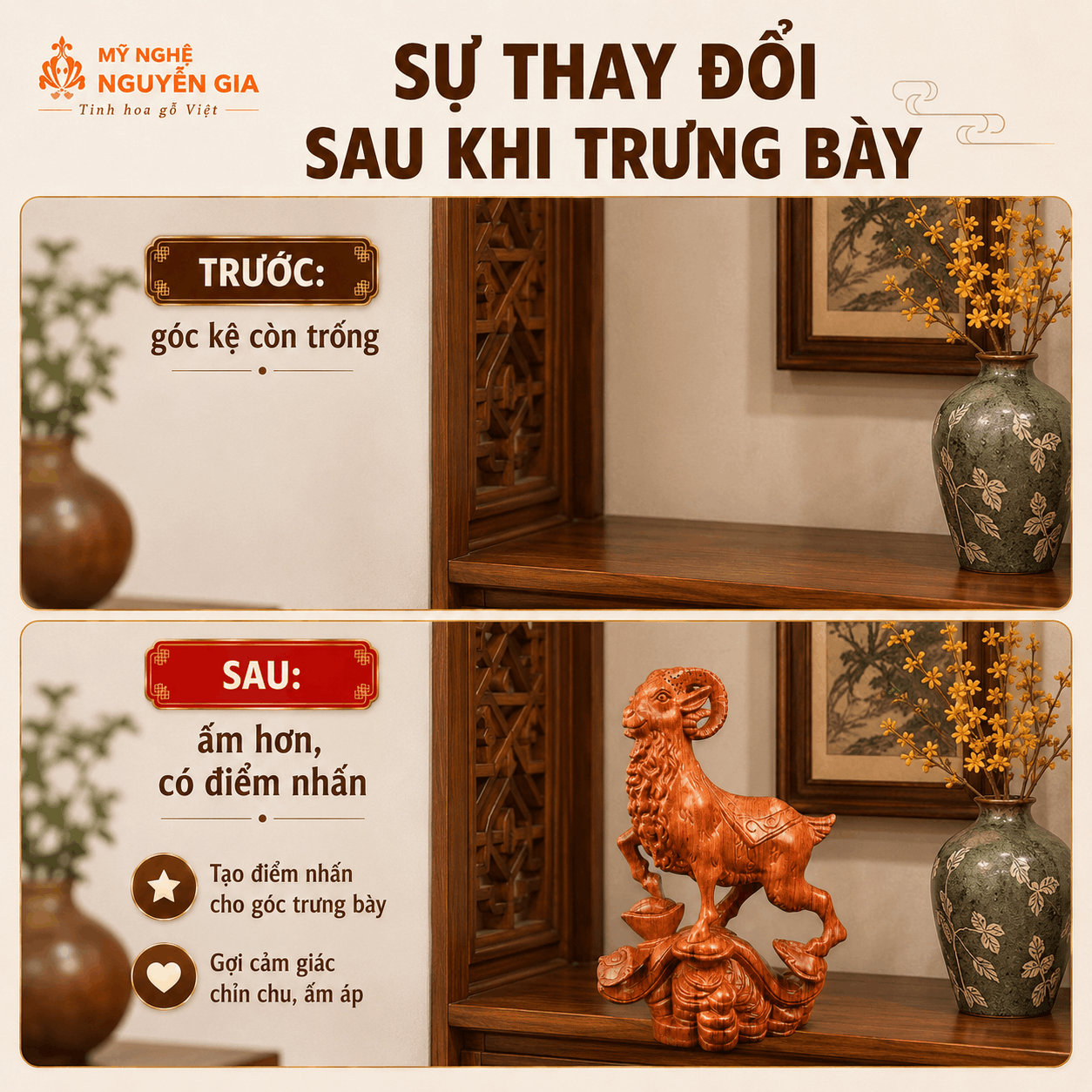 Tượng D&ecirc; phong thủy bằng gỗ
