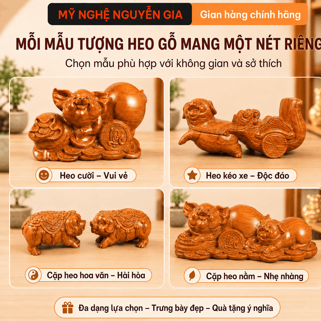 Ý nghĩa tượng Heo phong thủy là gì?