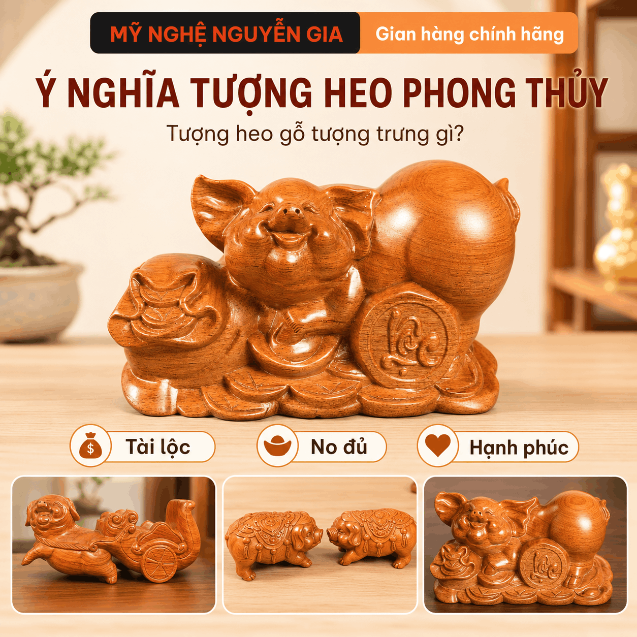 Ý nghĩa tượng Heo phong thủy là gì?