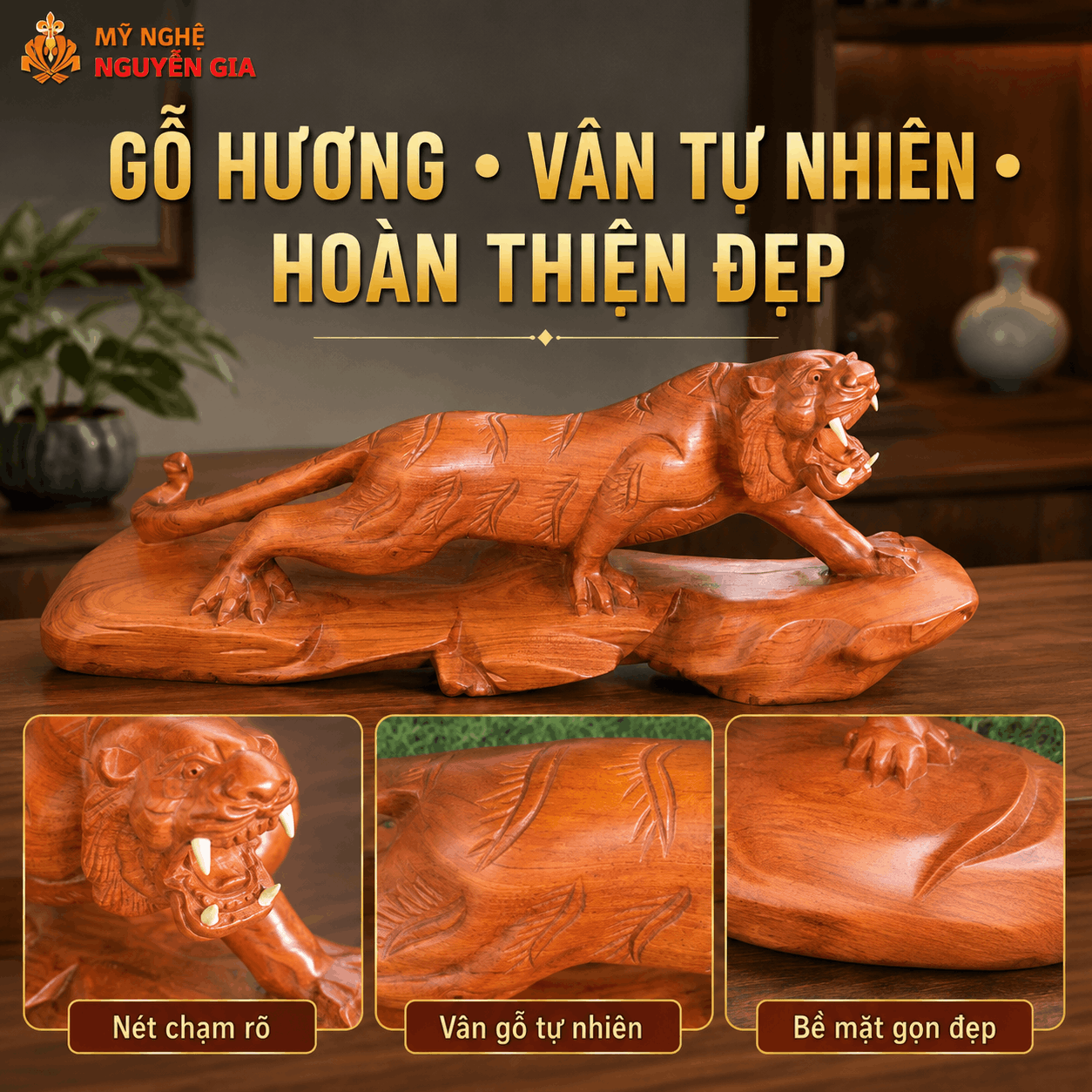 Tượng Hổ Bằng Gỗ