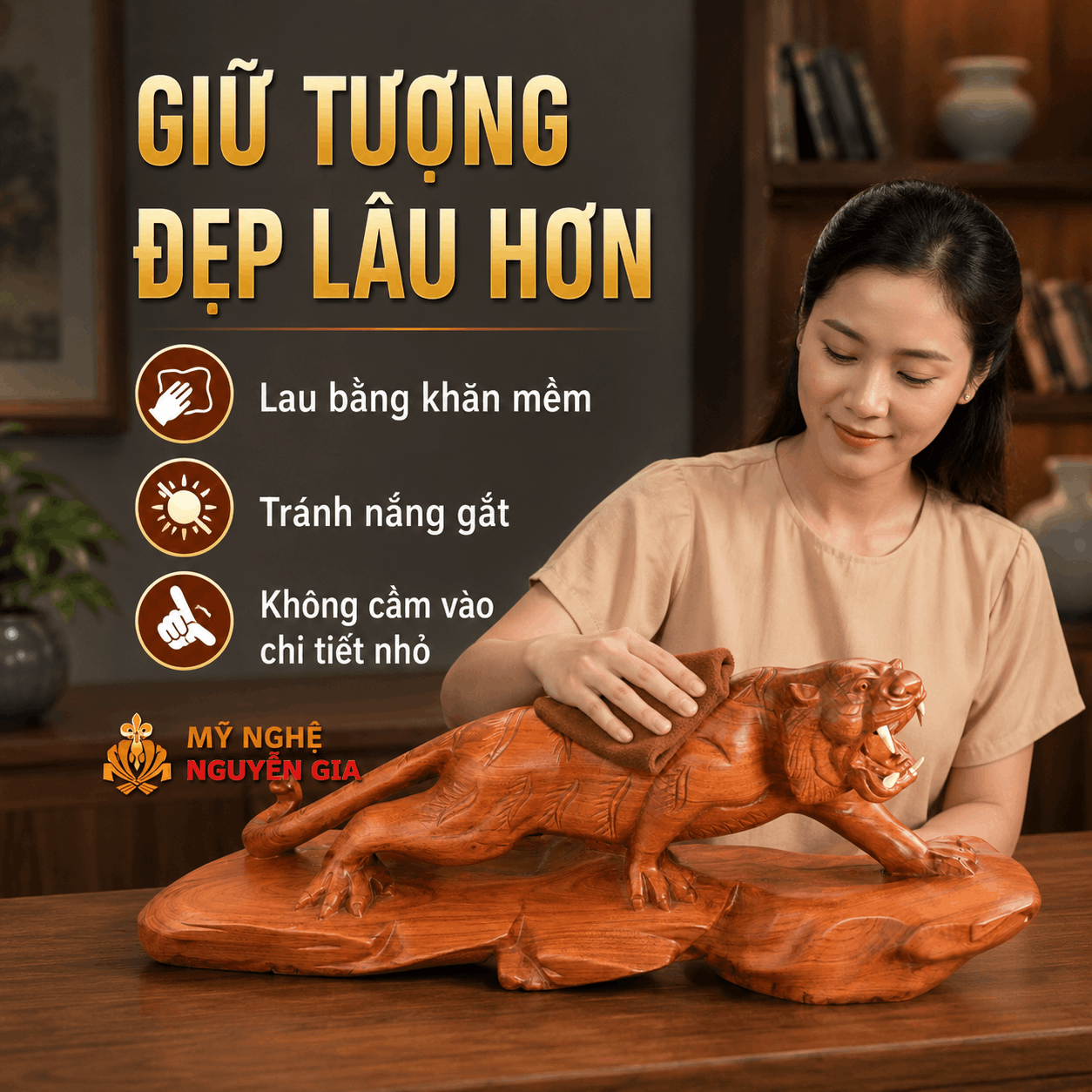 Tượng Hổ Bằng Gỗ