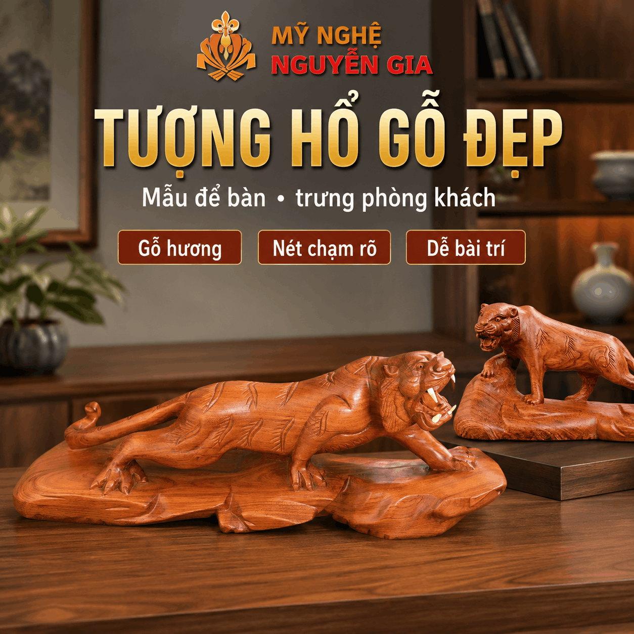 Tượng Hổ Bằng Gỗ