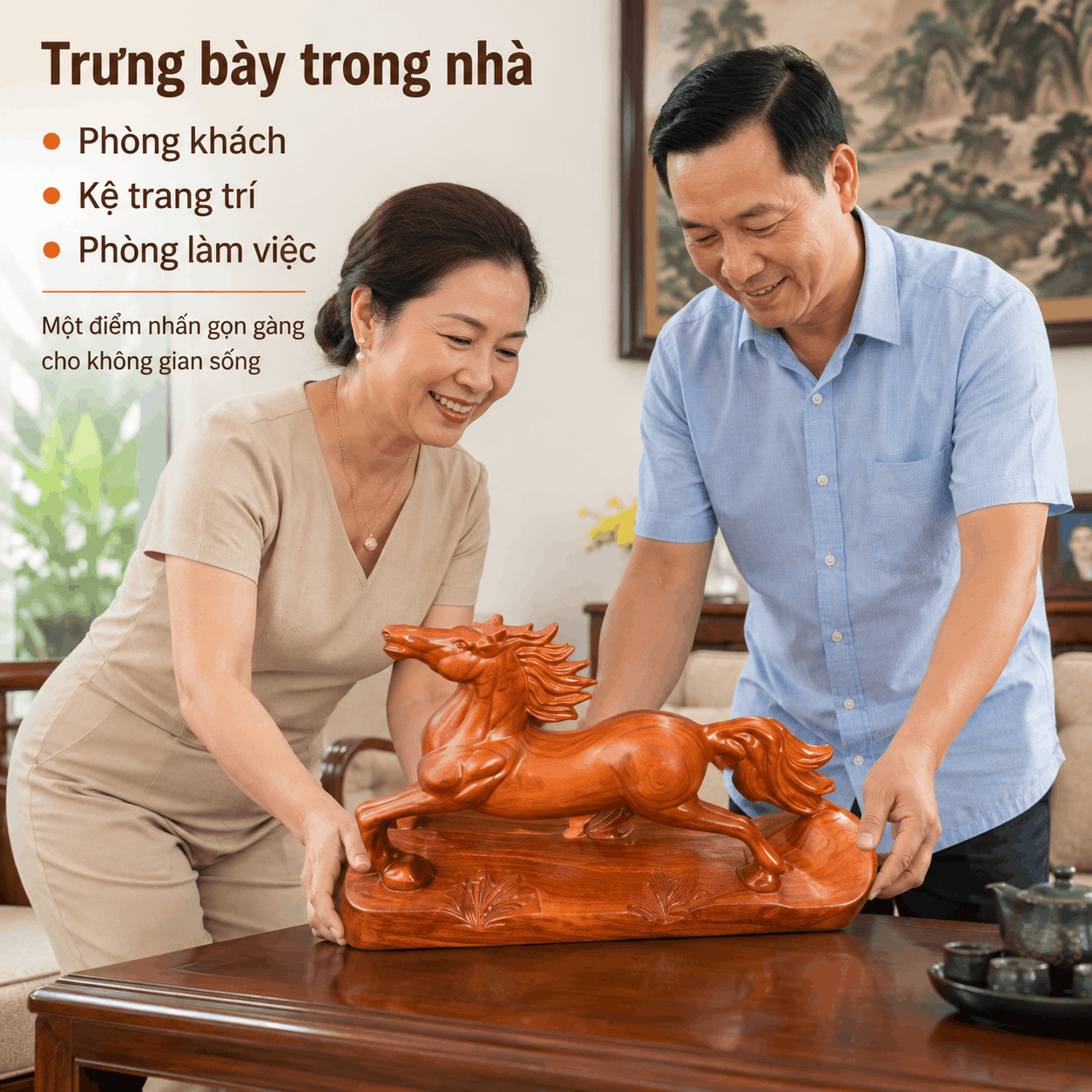 &Yacute; nghĩa tượng Ngựa phong thủy bằng gỗ: n&ecirc;n hiểu v&agrave; lựa chọn thế n&agrave;o?