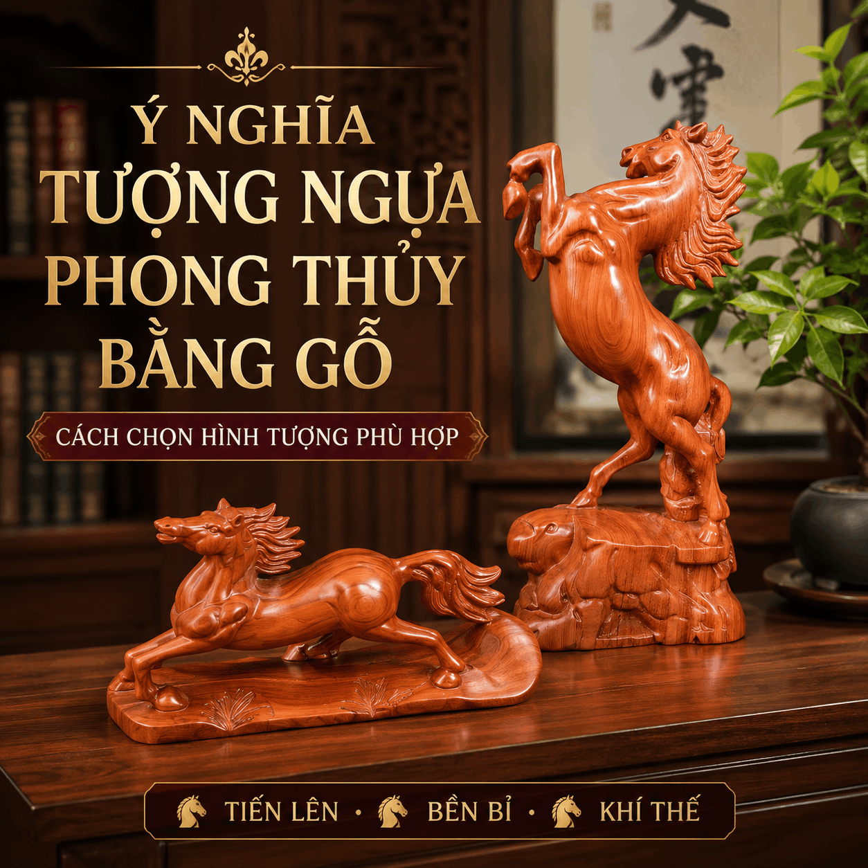 &Yacute; nghĩa tượng Ngựa phong thủy bằng gỗ: n&ecirc;n hiểu v&agrave; lựa chọn thế n&agrave;o?