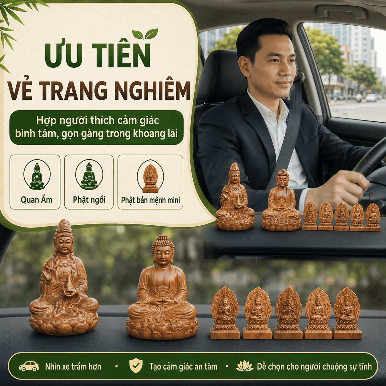 Mệnh Mộc n&ecirc;n để g&igrave; trong xe &ocirc; t&ocirc;? C&aacute;ch chọn vừa hợp quan niệm vừa an to&agrave;n