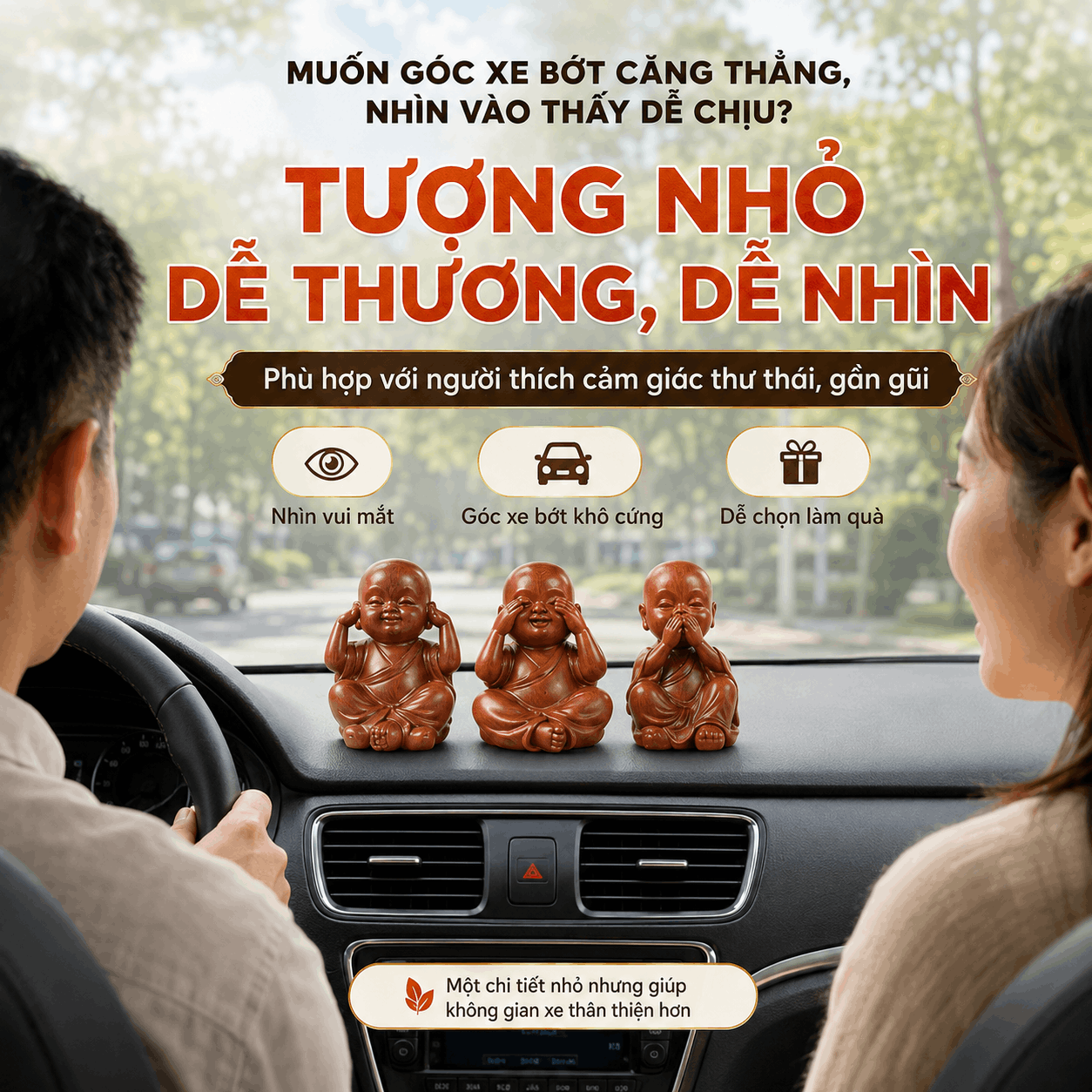 N&ecirc;n để tượng g&igrave; tr&ecirc;n xe &ocirc; t&ocirc;? Chọn theo niềm tin, sở th&iacute;ch v&agrave; kh&ocirc;ng gian xe