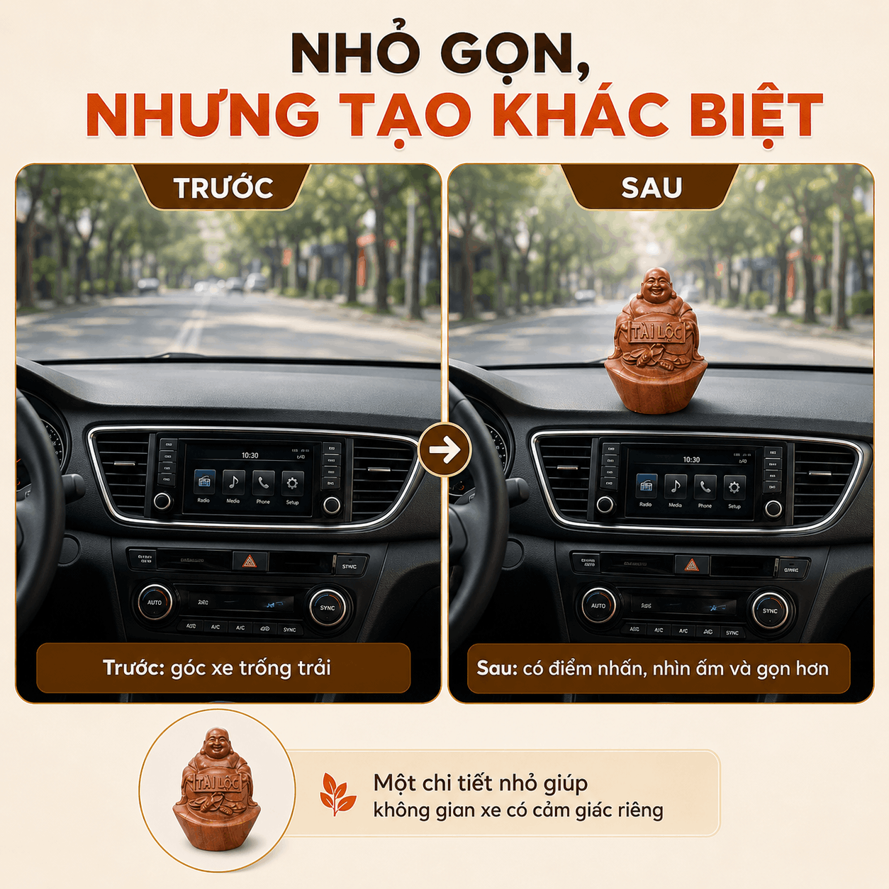 N&ecirc;n để tượng g&igrave; tr&ecirc;n xe &ocirc; t&ocirc;? Chọn theo niềm tin, sở th&iacute;ch v&agrave; kh&ocirc;ng gian xe