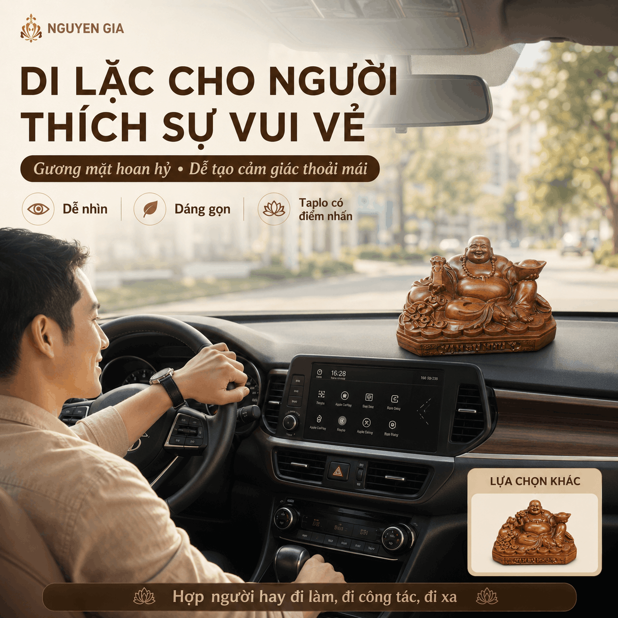 Tượng Phật để xe ô tô: nên chọn hình tượng nào và đặt thế nào?