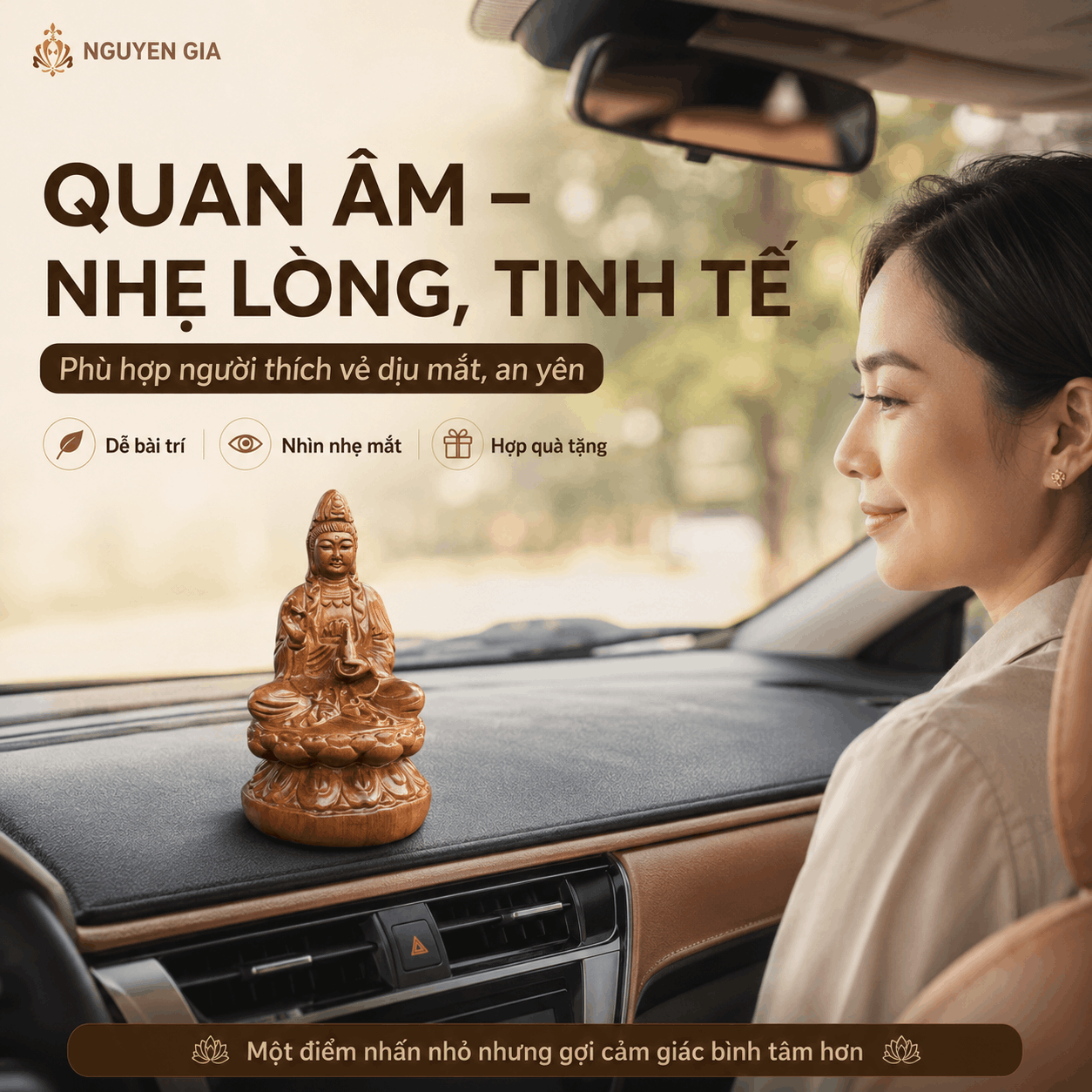 Tượng Phật để xe ô tô: nên chọn hình tượng nào và đặt thế nào?
