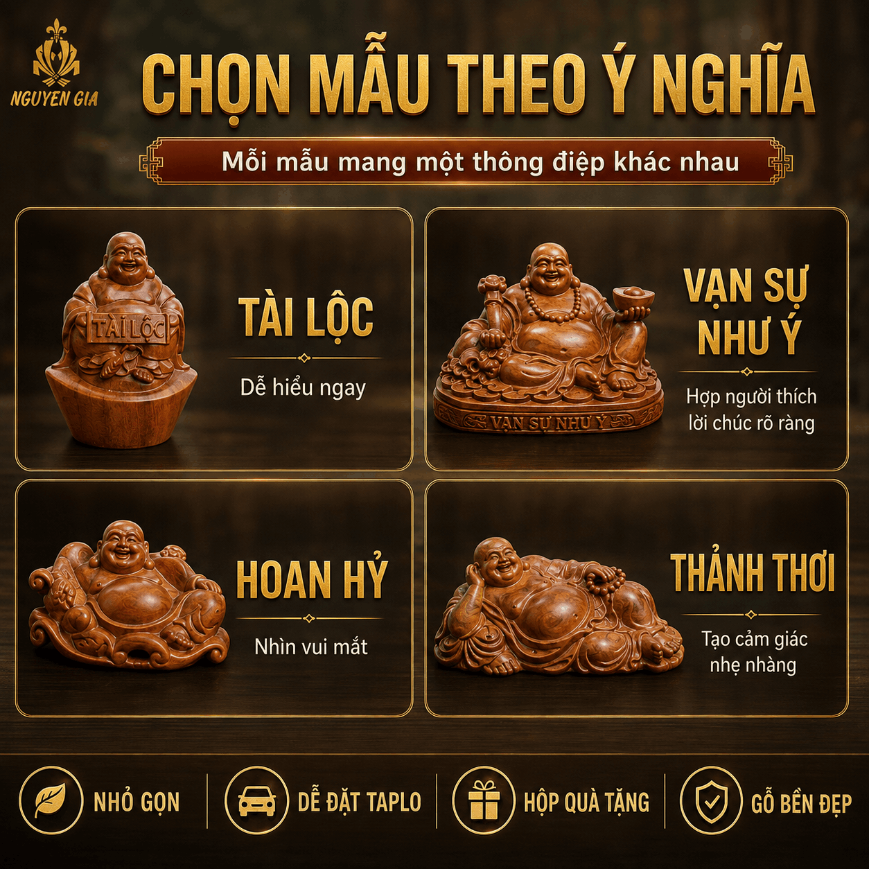Tượng Phật Di Lặc để xe &ocirc; t&ocirc;: &yacute; nghĩa, c&aacute;ch đặt v&agrave; c&aacute;ch chọn ph&ugrave; hợp