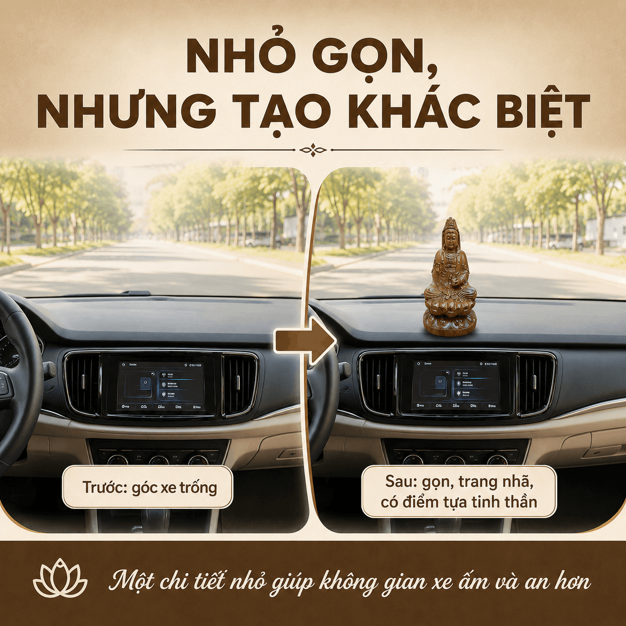 Tượng Quan &Acirc;m để xe &ocirc; t&ocirc;: n&ecirc;n chọn thế n&agrave;o v&agrave; đặt ở đ&acirc;u?