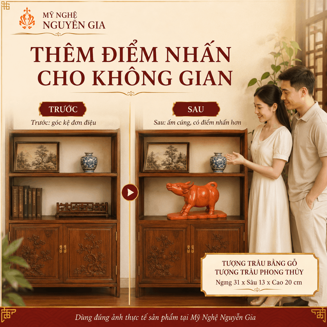 Tượng Tr&acirc;u bằng gỗ c&oacute; &yacute; nghĩa g&igrave;?